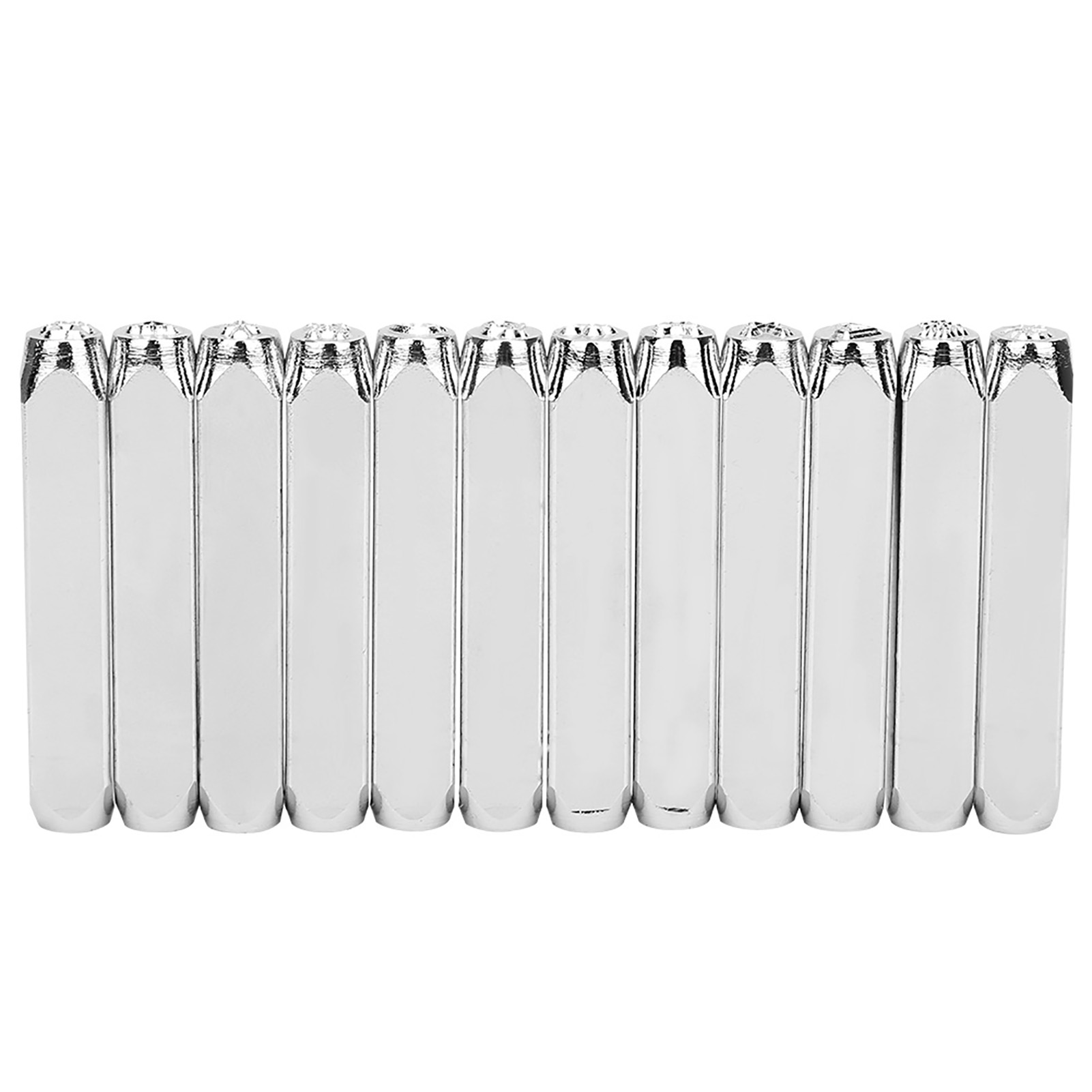 Set Mit 12 6-mm-stanzstempeln Aus Kohlenstoff Für Metall, Leder Und Schmuck, 1/4"-spitze