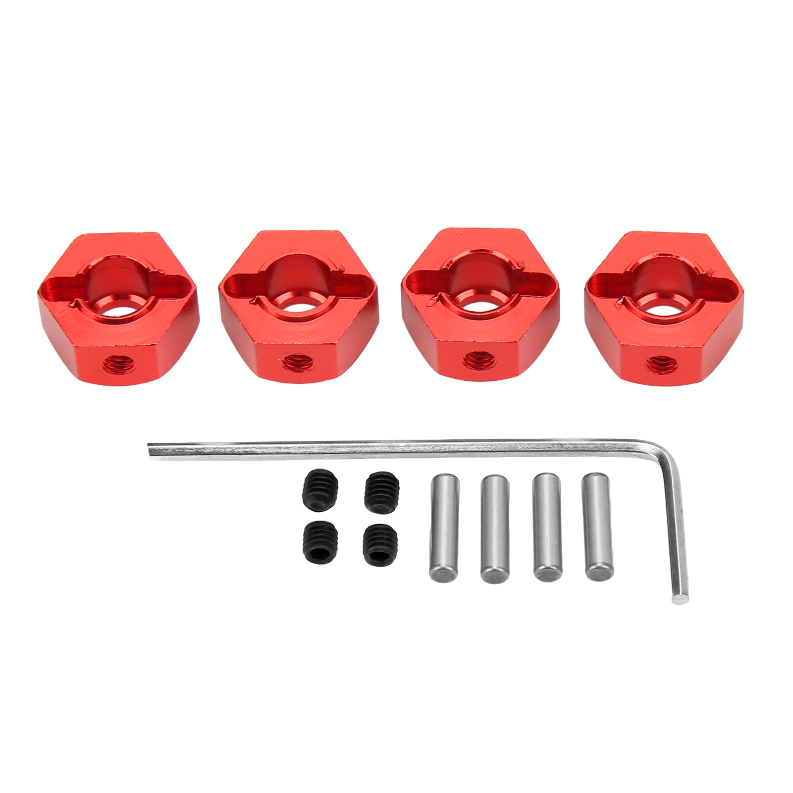 Stück 12-mm-sechskantmuttern Aus Aluminiumlegierung Für Radadapter Für 1/10 Rc-cars, Rot