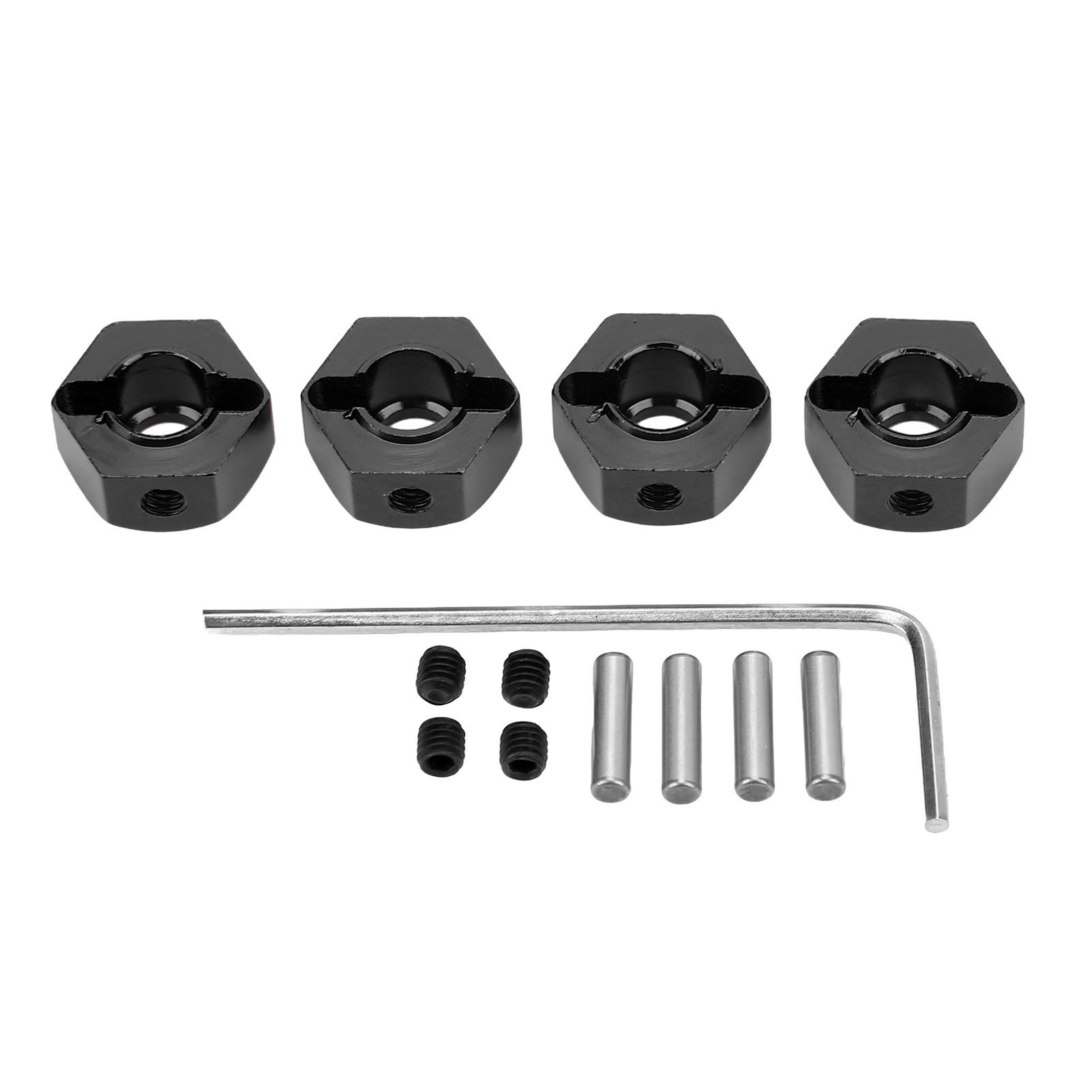 Stück 12 Mm Präzisions-sechskantmuttern Aus Aluminiumlegierung, Radadapter Für 1/10 Rc-cars, Schwarz