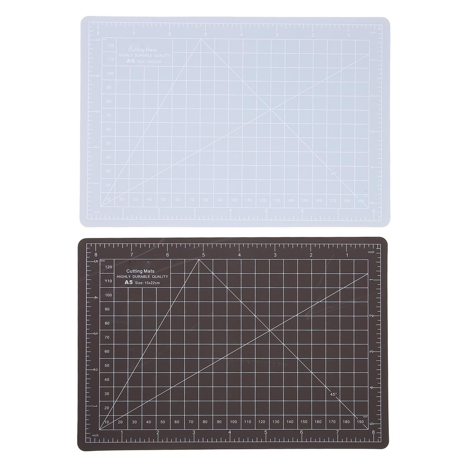 Set Mit 2 A5-pvc-schneidematten, Robuste Und Praktische Unterlage Zum Nähen Und Papierschneiden
