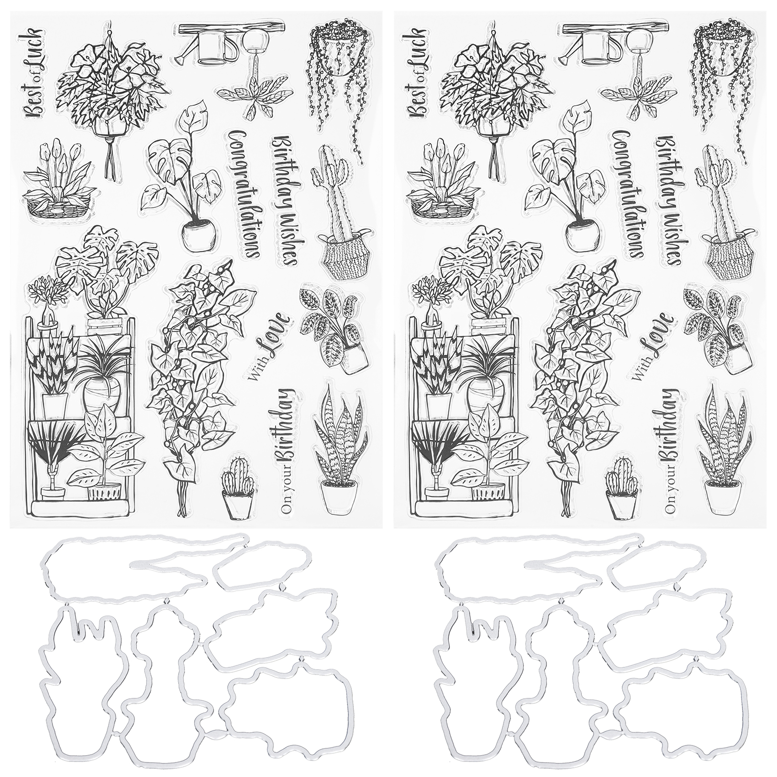 Sets Transparenter Stempel Mit Vasenmotiven Für Diy-scrapbooking, Fotoalben Und Kartendekoration