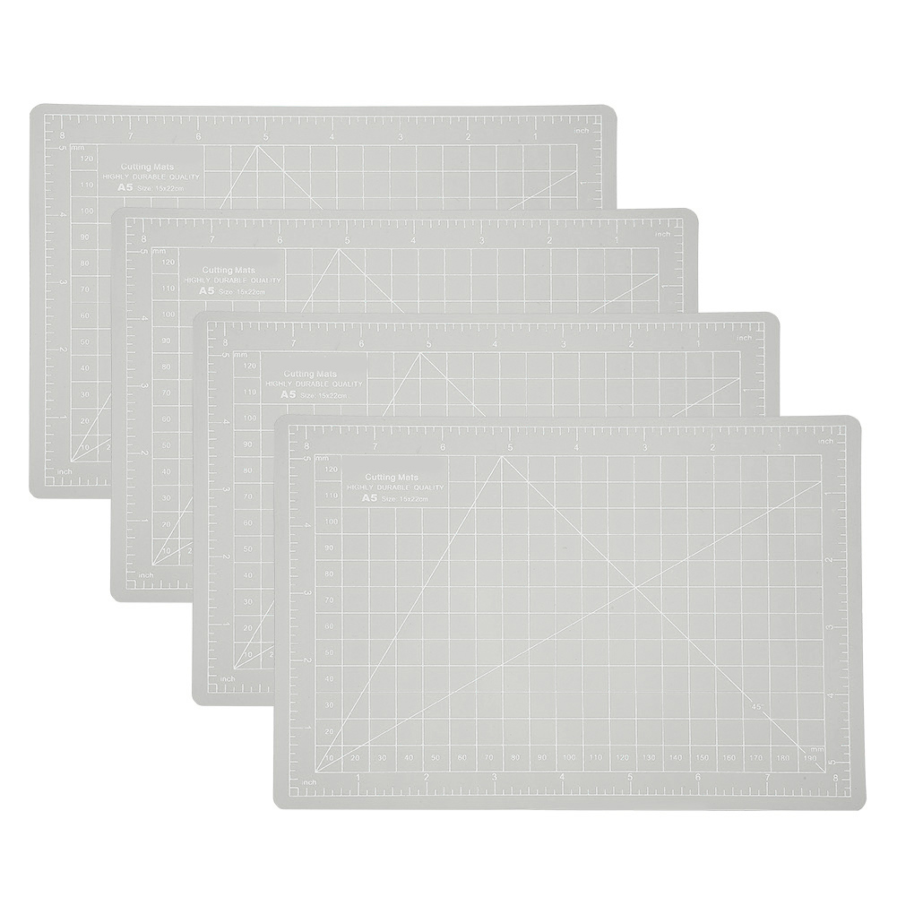 Set Mit 4 A5-schneidebrettern, Manueller Papierschneidematte, Gravierkissen Und Stempeln, Künstlerzubehör