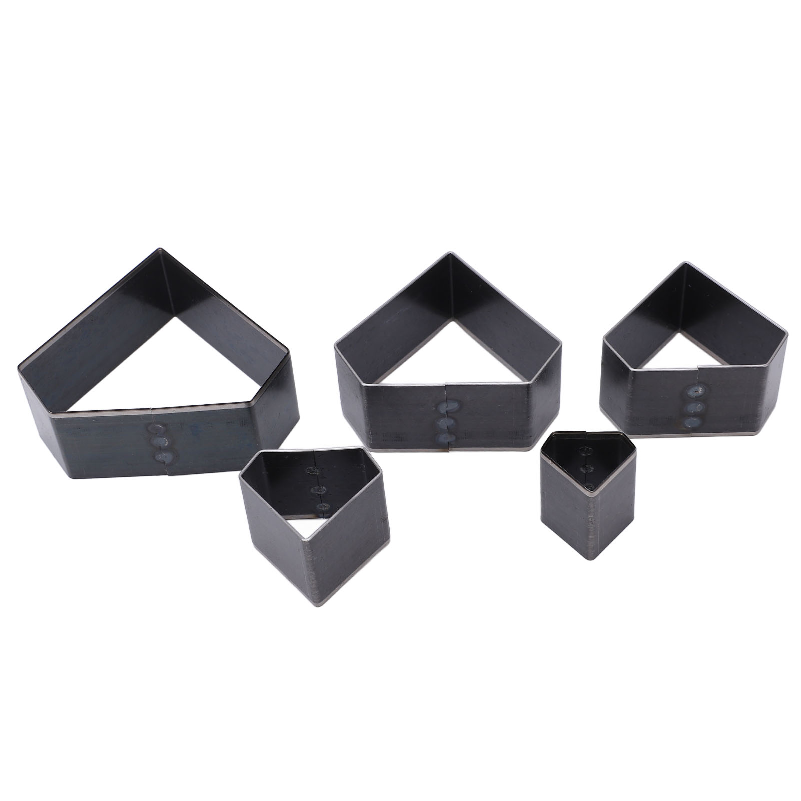 5-teiliges Set Leder-ausstechformen, Hohlstanzen, Verschiedene Größen, Rautenform, Lederschneidform, Diy-bastelarbeiten, Zuhause
