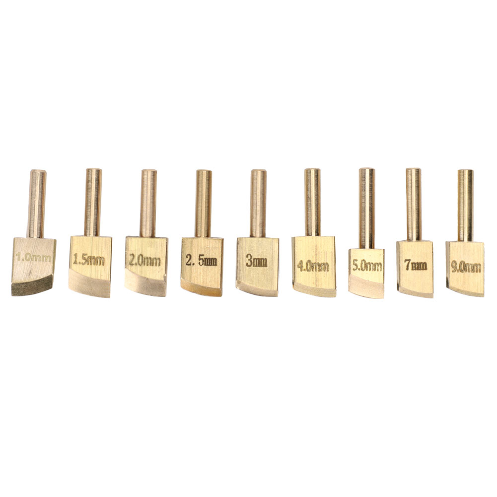 Set Mit 9 Lötspitzen Aus Messing Für Lederkanten, Lederbearbeitungswerkzeuge, Kantenpressen 1–9 Mm