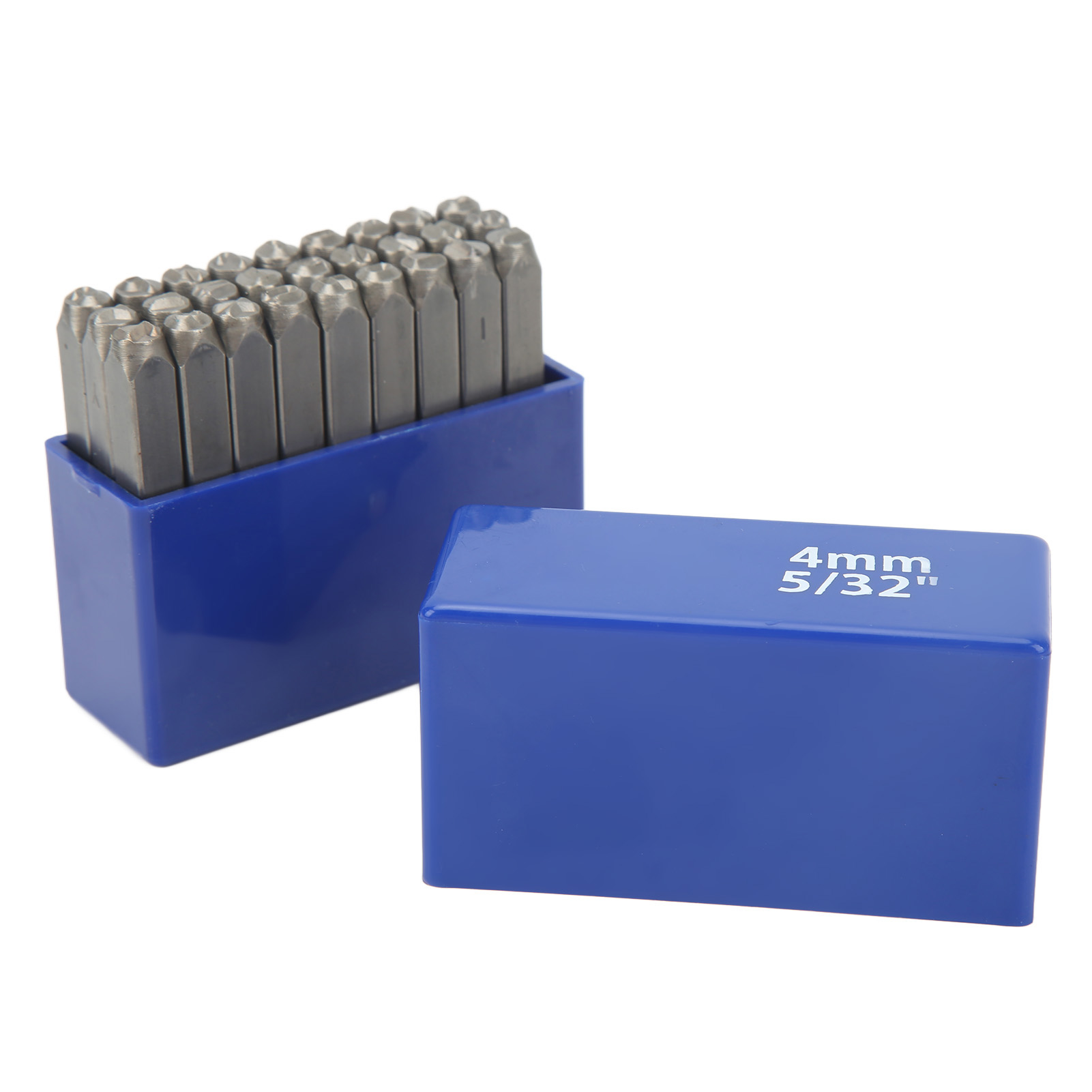 Set Mit 27 Metallstempeln Aus Kohlenstoffstahl Zum Beschriften Von Schmuck Und Leder, Inklusive Aufbewahrungsbox, 4 Mm Buchstaben