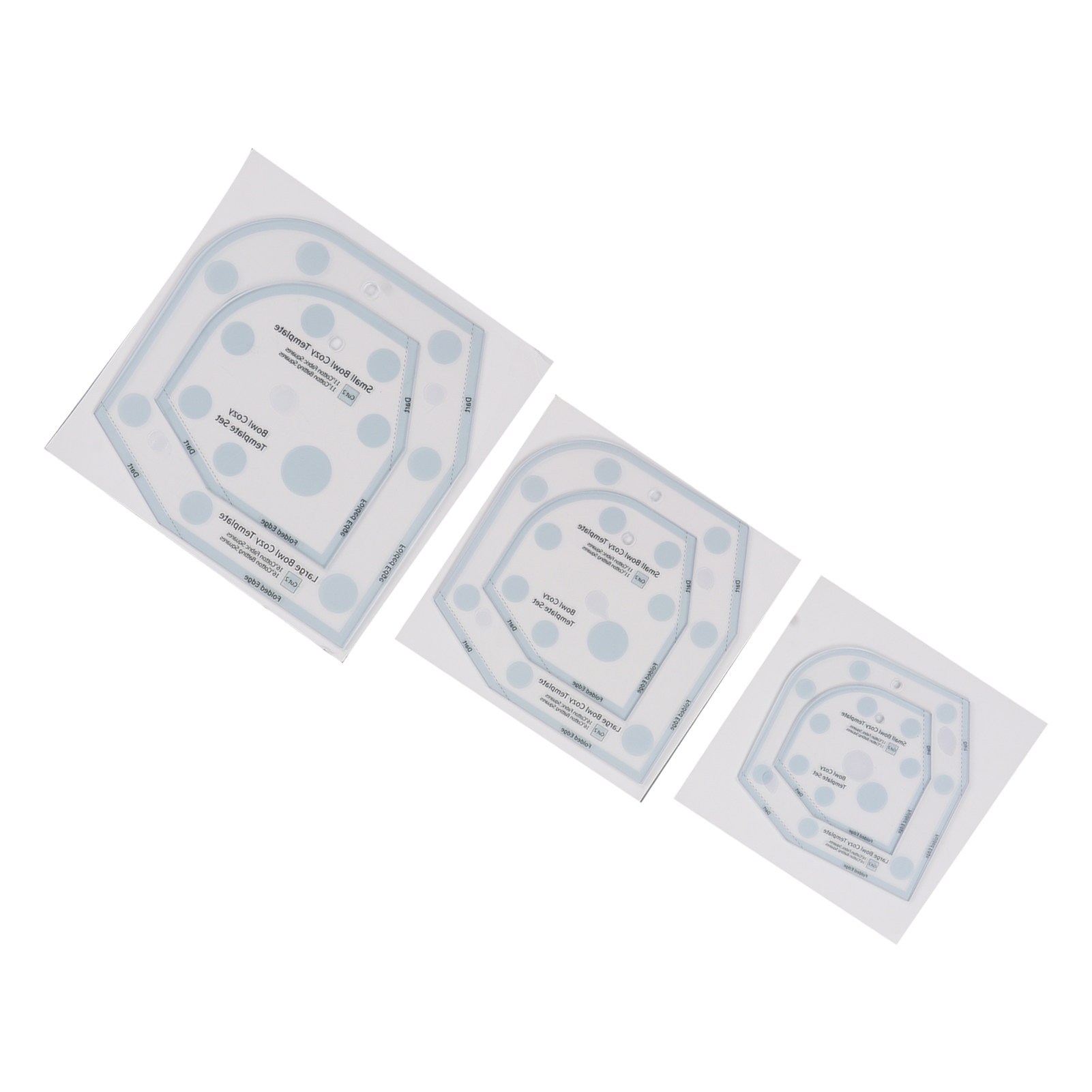 Set Mit 3 Acryl-untersetzer-schneideschablonen, Größen 15 Cm, 20 Cm Und 25 Cm