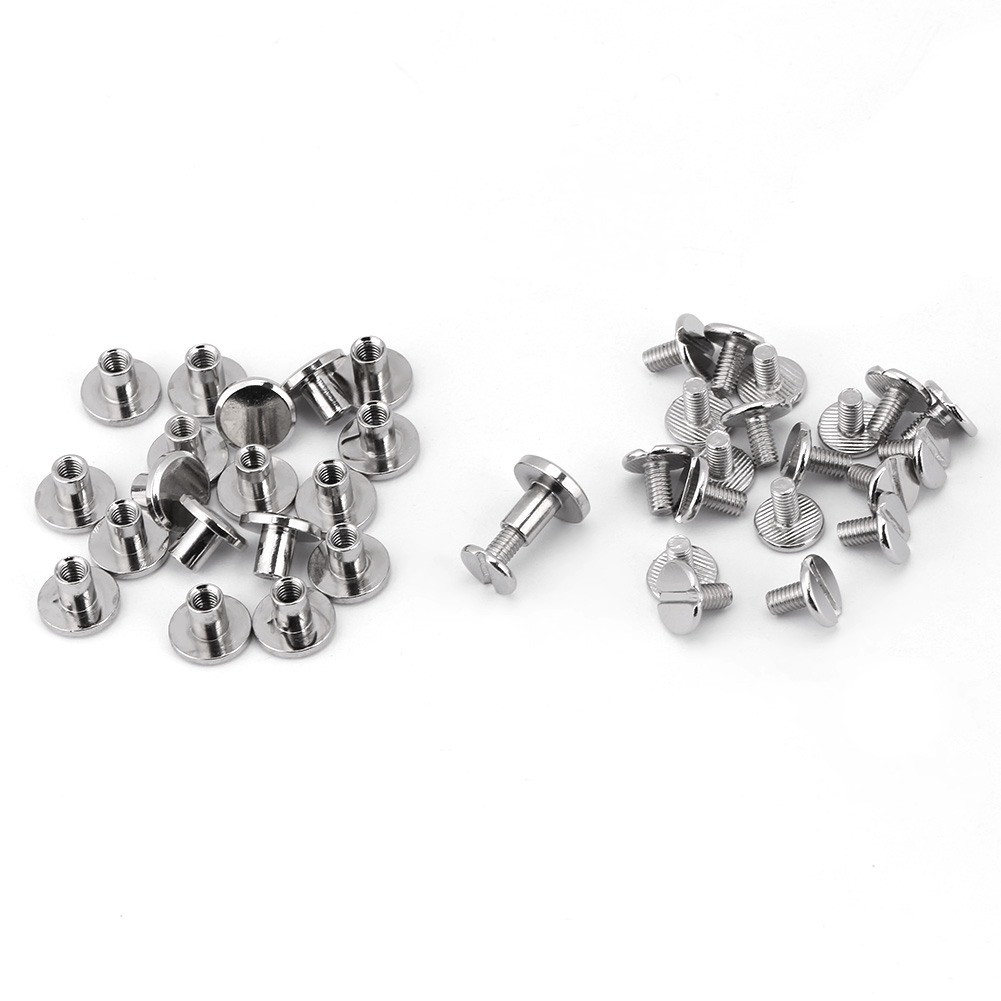 Packung Mit 20 Messing-flachkopfschrauben Mit Gewinde, Nietennägel Für Lederreparaturen (8 Mm)