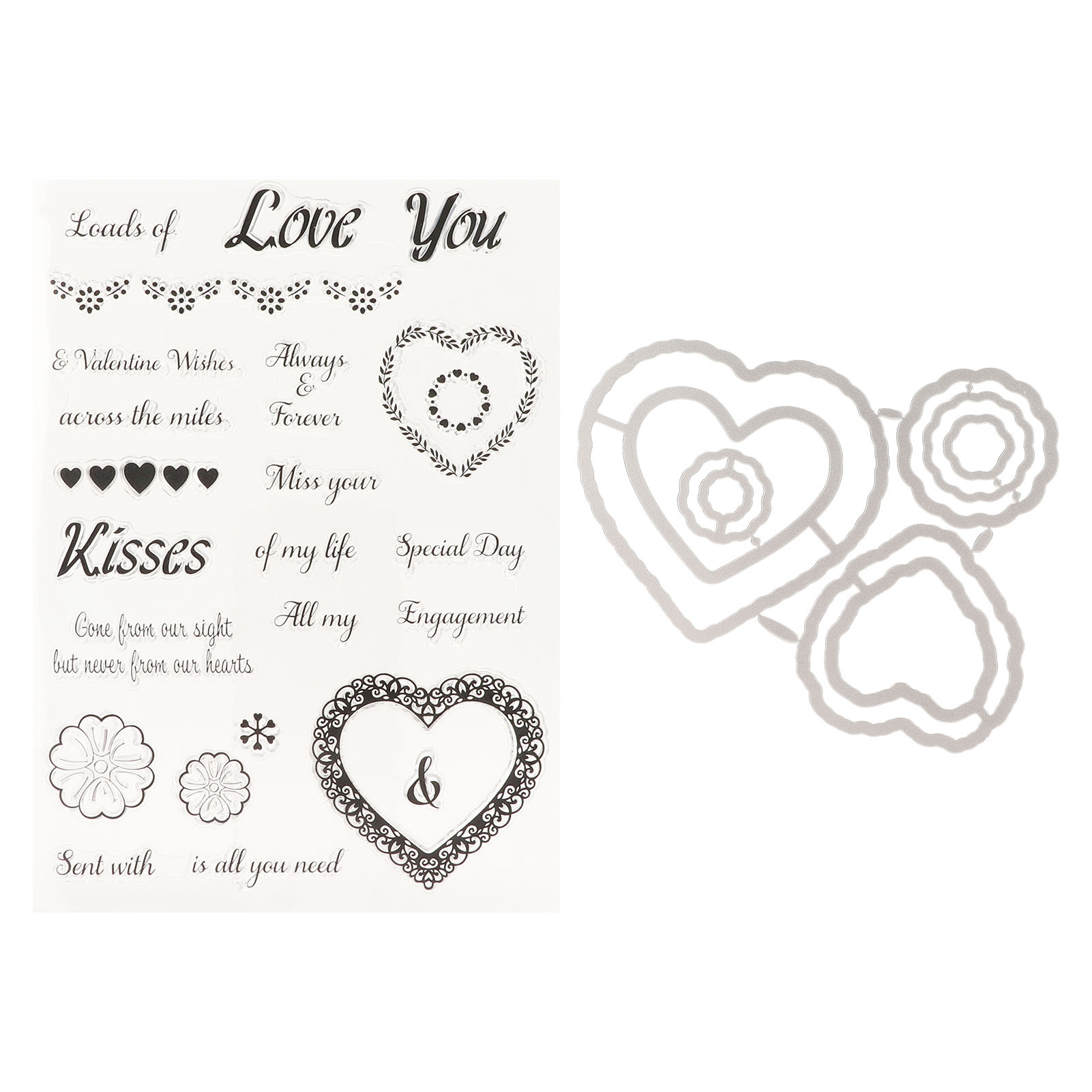 Transparente Stempel Mit Diy-stanzformen, Wiederverwendbares Set Für Karten Und Scrapbooking, Präziser Druck