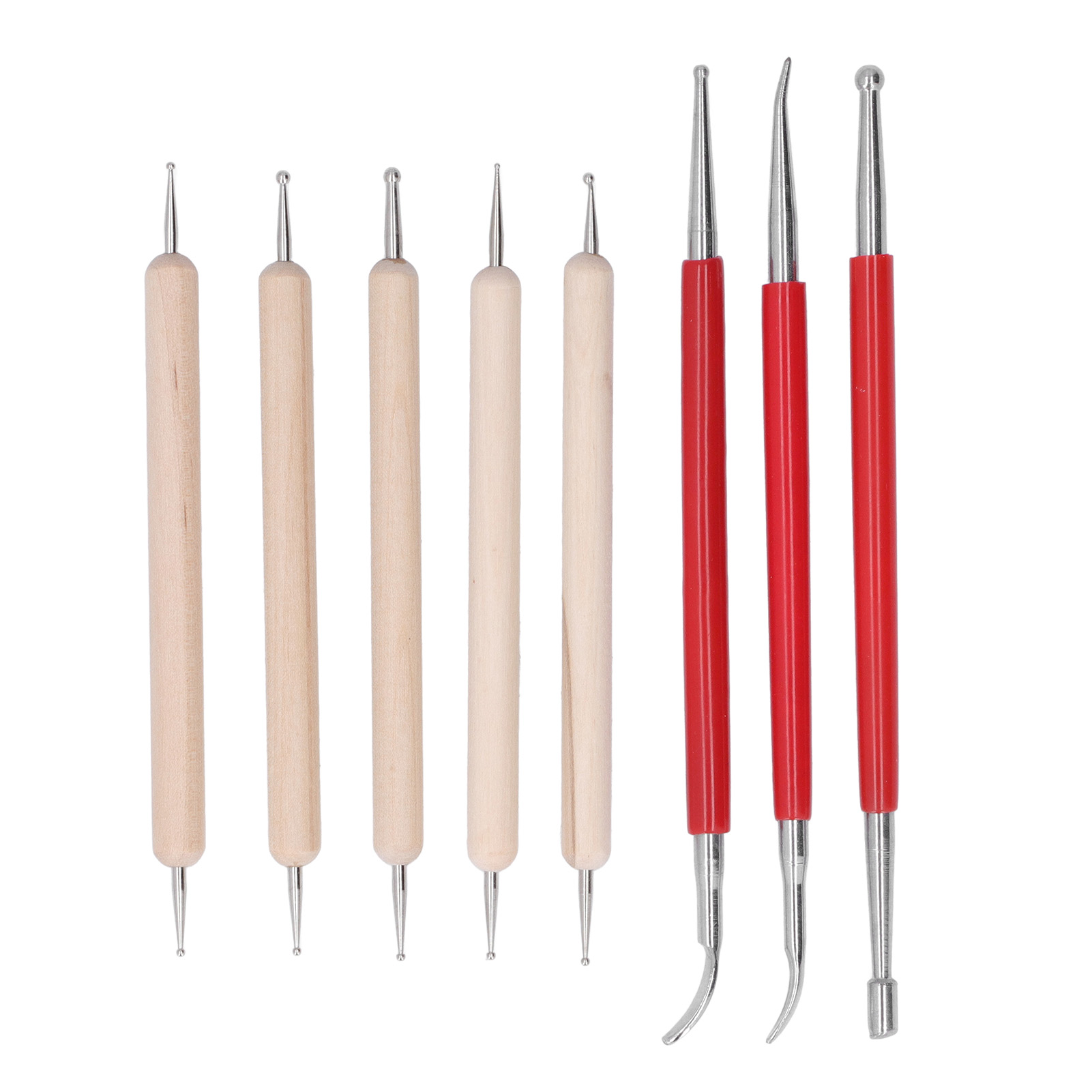 Set Aus 2 Doppelseitigen Zeichenstiften, Kleine, Tragbare Gravierstifte Zum Modellieren, Formen Und Glätten Von Ton