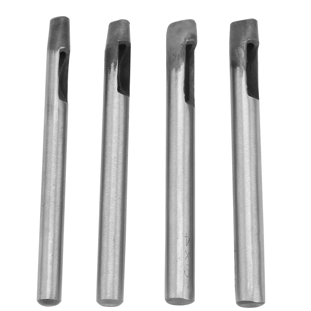 Set Mit 2 Ovalen 4-mm-lederlochstanzen, Handlochwerkzeug Für Ösen Und Bastelarbeiten