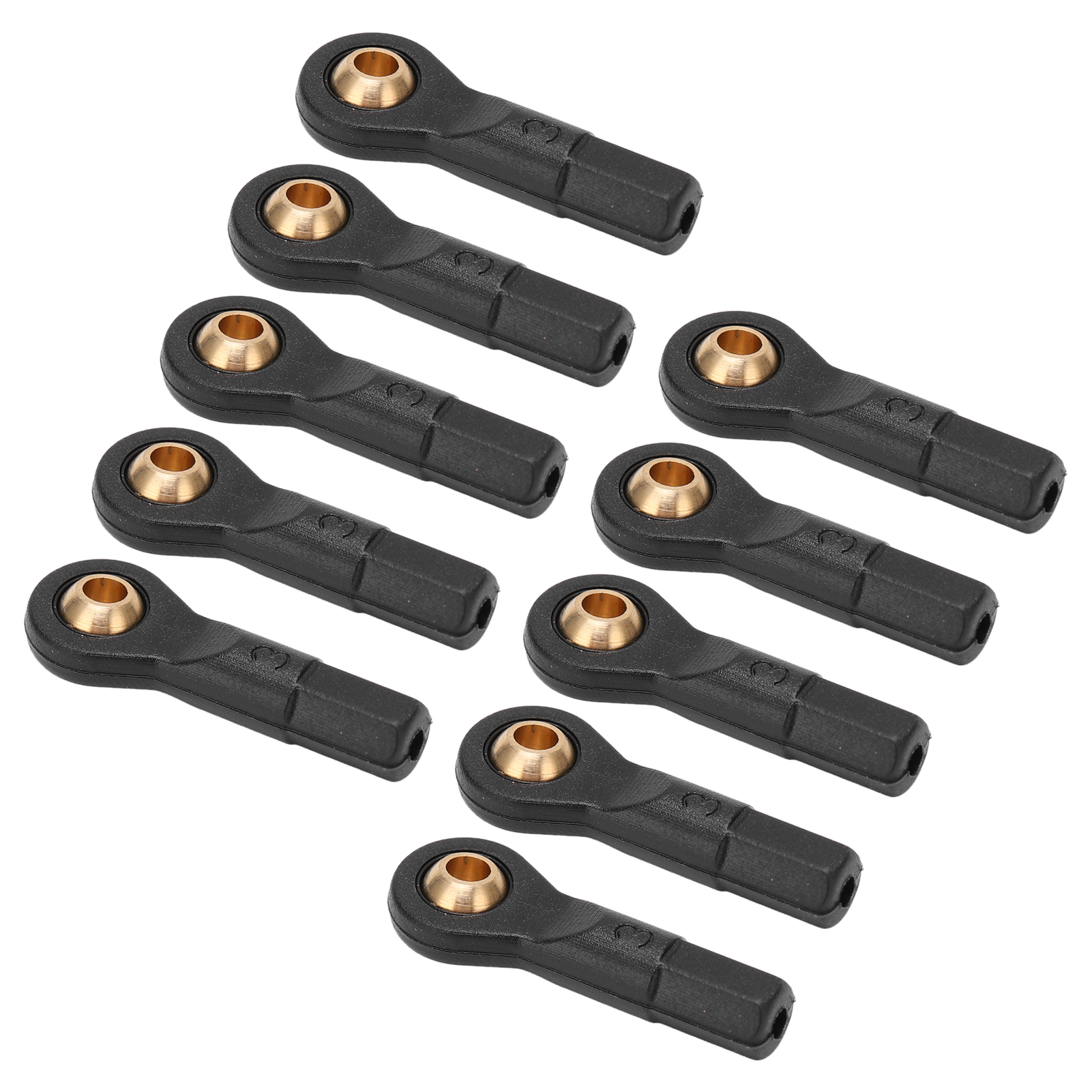 10 Stück Rc-gestänge-endkappen, Schwarzer Kunststoff, 2,5 Mm Bohrung, 23 Mm Höhe, Kugelgelenkhalterung Für 1/10 Rc-cars