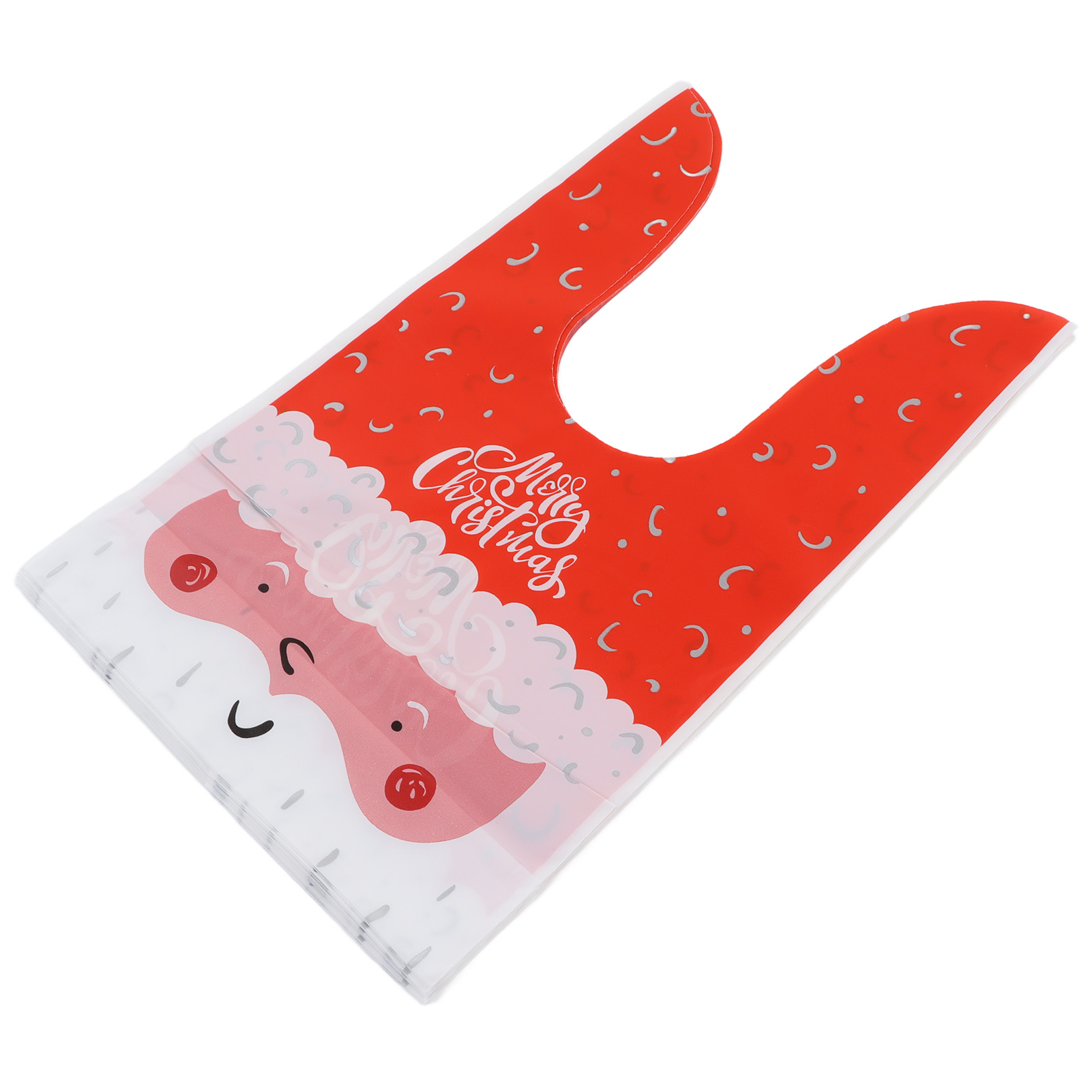 Weihnachtsgeschenktüten – 100er-packung Wiederverwendbare, Umweltfreundliche Lebensmittelbeutel Für Kekse, Süßigkeiten Und Schokolade – Frohe Weihnachten