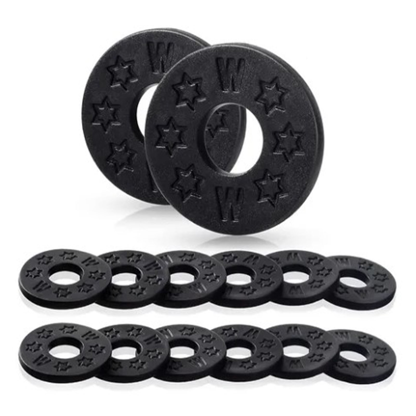 Set Mit 12 Schwarzen Gummischeiben Für Gitarrengurte, Dekoratives Anti-rutsch-set Für Bass Und Gitarre