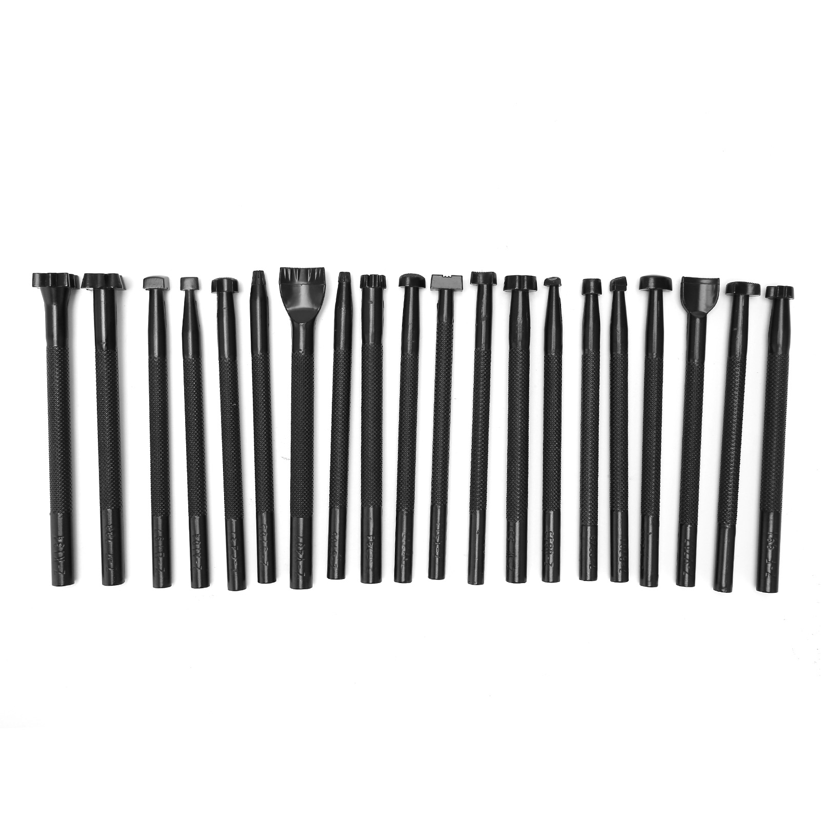 20-teiliges Lederstempel-set, Präzisions-bastelset, Rutschfest, Diy-stanzset, Schwarz
