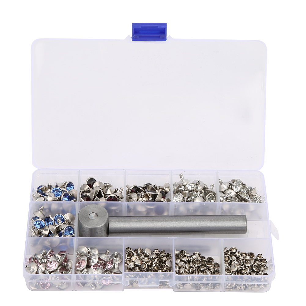 Set Mit 200 Strassnieten, 4 Farben, Punk-stil, Doppelseitige Nieten Für Gürtel, Leder, Schuhe, Diy