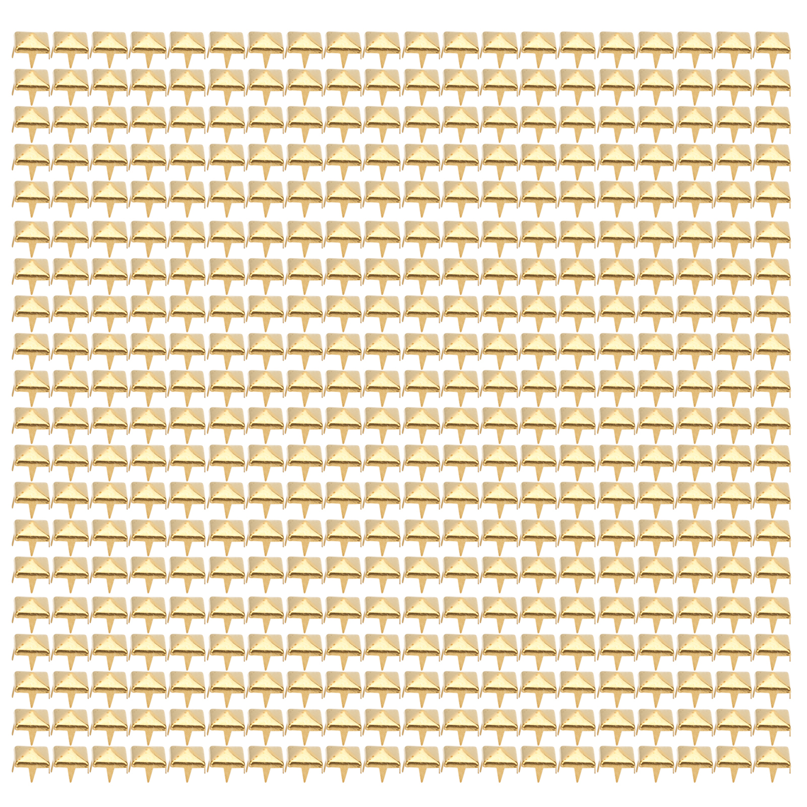 Packung Mit 400 Diy-vierkantnieten 4-7 Mm Für Leder, Taschen, Schuhe, Gürtel - 5 Mm Goldspitzen
