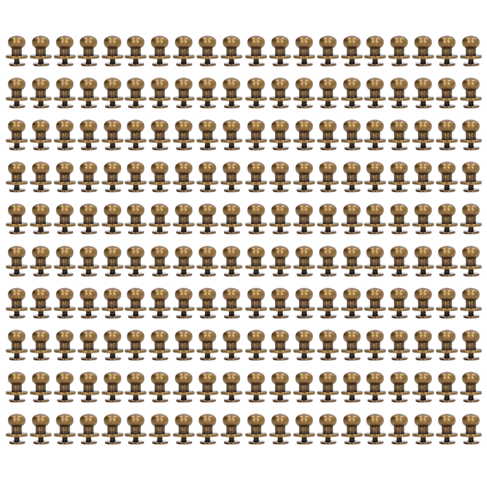 Packung Mit 200 Glatt Polierten Mönchsnieten 10x8mm, Glänzende Oberfläche, Bronze, Hochwertiges Zubehör Für Leder, Kleidung, Taschen Und Diy-projekte