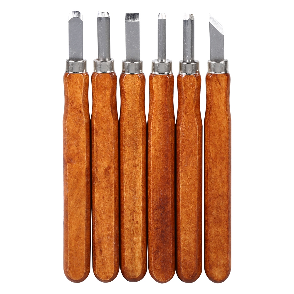 6-teiliges Holzschnitzwerkzeug-set, Mini-stahlmesser Und Meißel Mit Griff, Kreatives Diy-set