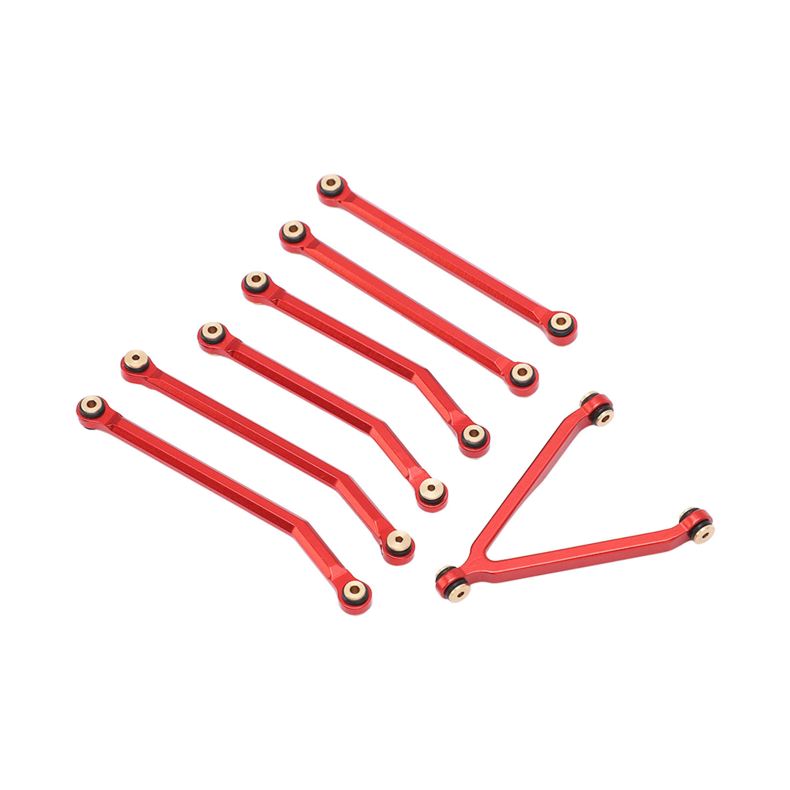 Hochpräzise, Verschleißfeste Spurstange Aus Aluminiumlegierung Für 1/24 Rc-car-chassis, Zugstangen Für Axial Scx24 Mit Langem Radstand (133,7 Mm), Rot