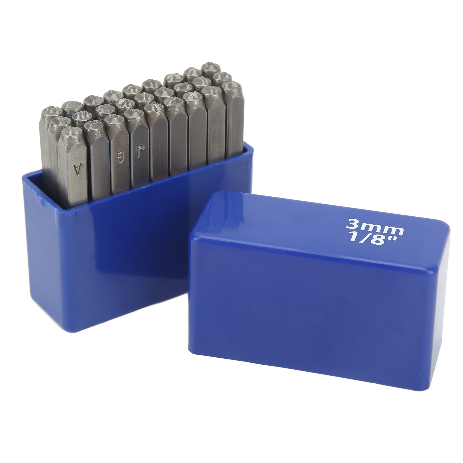 Set Mit 27 Metallstempeln Aus Kohlenstoffstahl, 3 Mm Alphabet, Für Schmuck Und Leder, Inklusive Aufbewahrungsbox