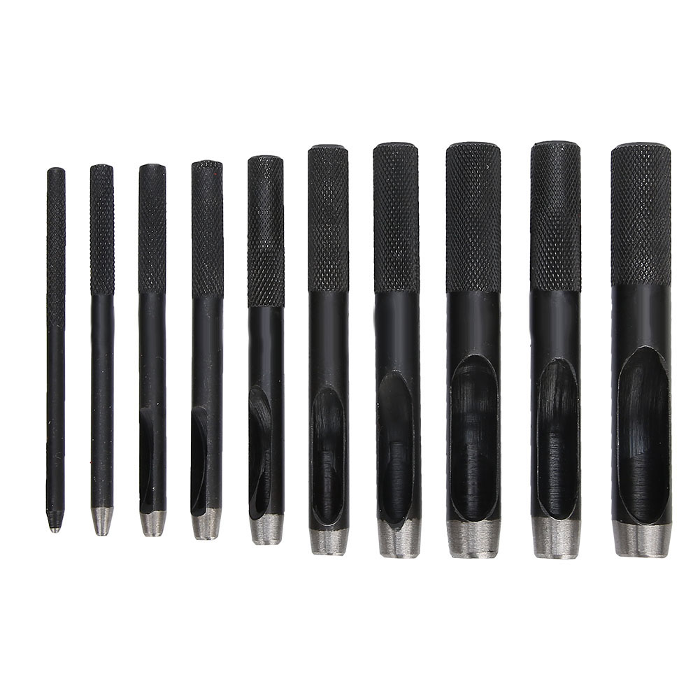 Diy-set Mit 10 Hohllochstanzen Für Leder, Gürtellochstanzen, 1 Mm–10 Mm