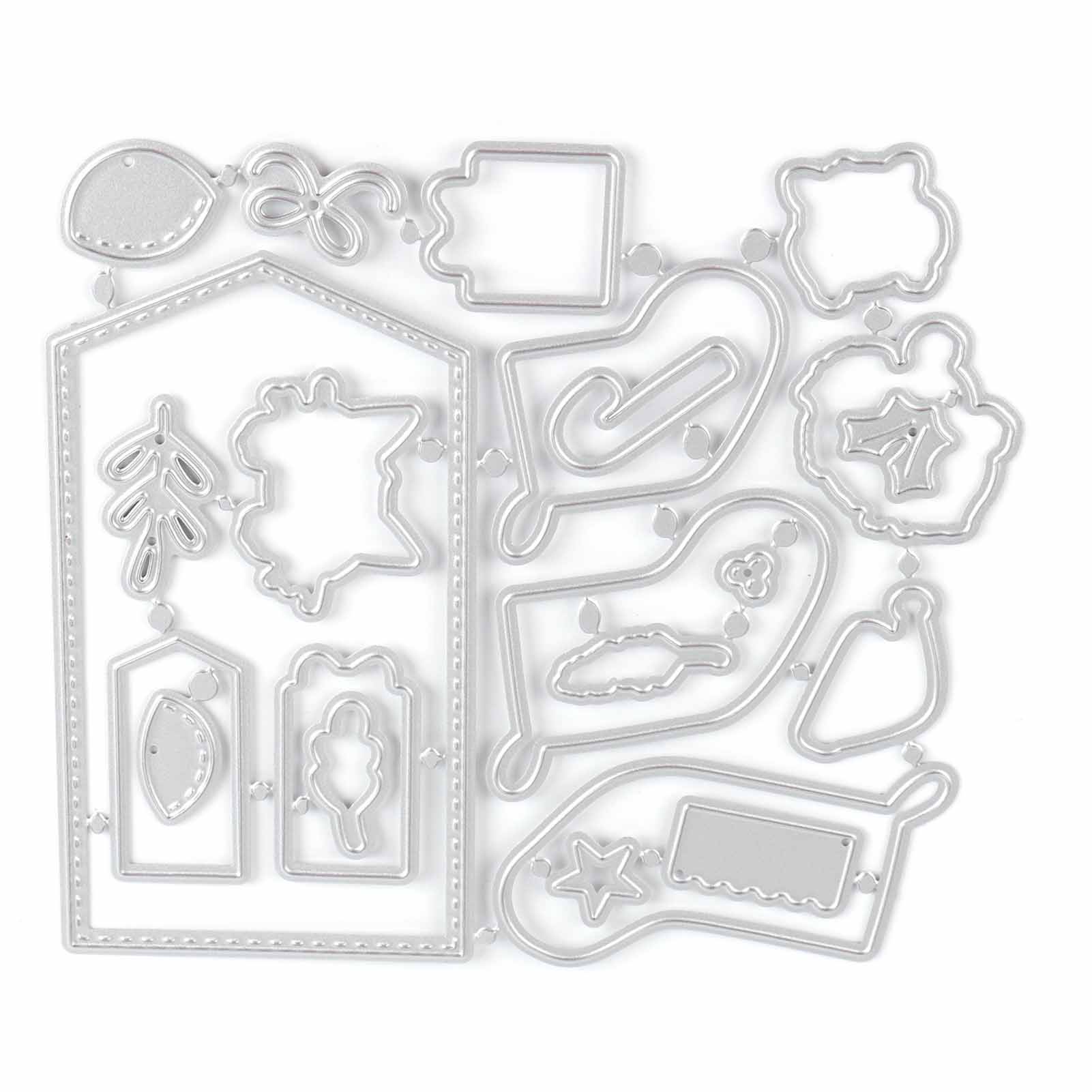 Weihnachtliches Metallschneidset, Prägeschablone Für Selbstgemachte Karten Und Fotogrußkarten