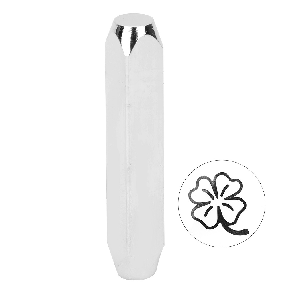 Set Mit 4 6-mm-stanzen Aus Kohlenstoffstahl Für Leder, Holz Und Diy-schmuck - Stempelwerkzeug Mit Vierblättrigem Kleeblatt (1/4 Zoll)