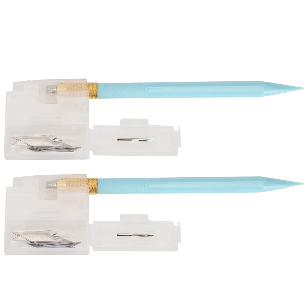 2er-pack Sk5 Graviermesserklinge, Gravierstift, Schneidewerkzeug Für Diy-gummistempel Und Aufkleber, Himmelblau
