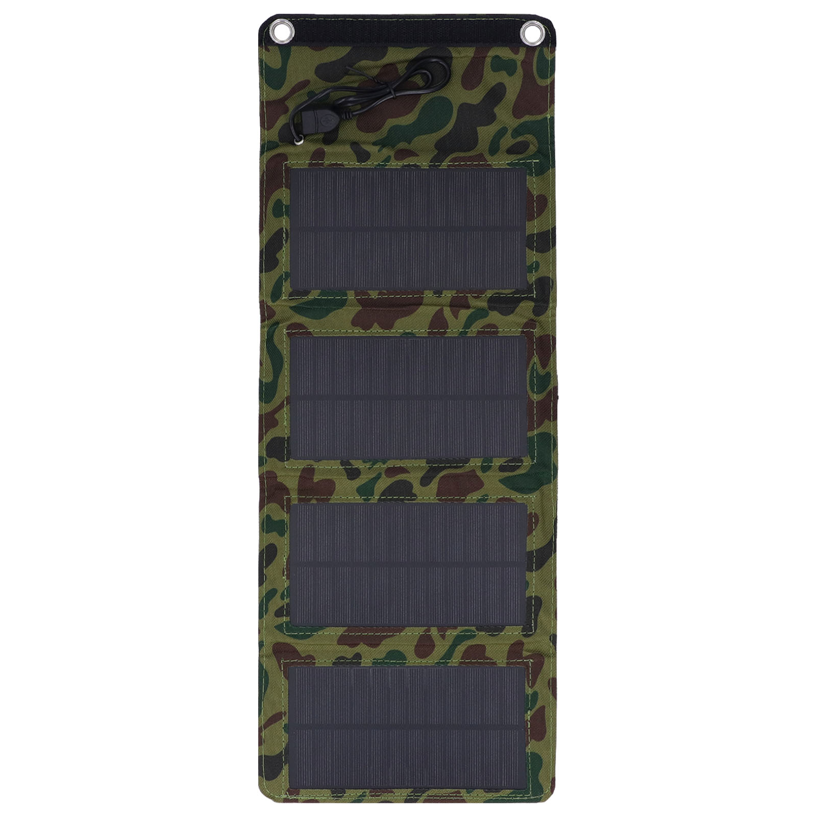 7w Tarnfarbenes, Hocheffizientes Usb 5,5v 1290ma Solarladegerät Mit Solarpanel Für Outdoor-reisen, Handy Und Computer