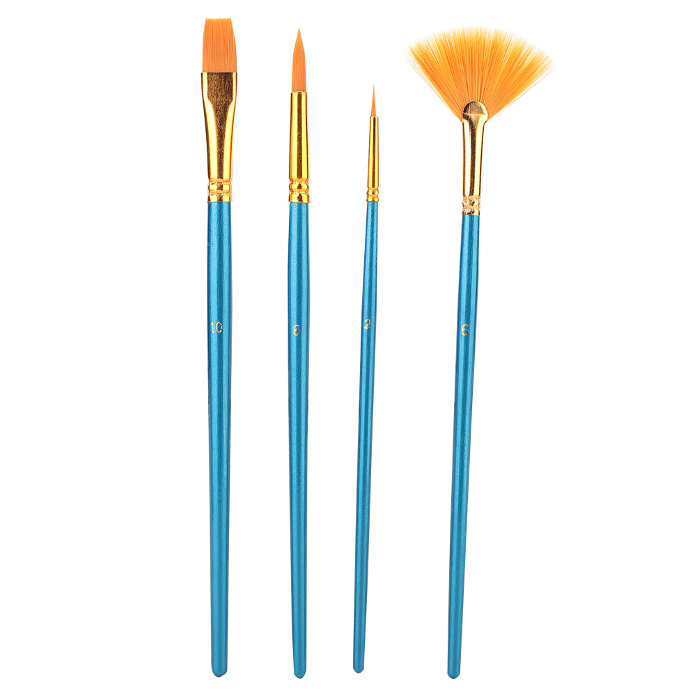 Nylonpinsel Für Künstlerische Malerei, Aquarellpinsel-set Für Künstler, 4er-pack