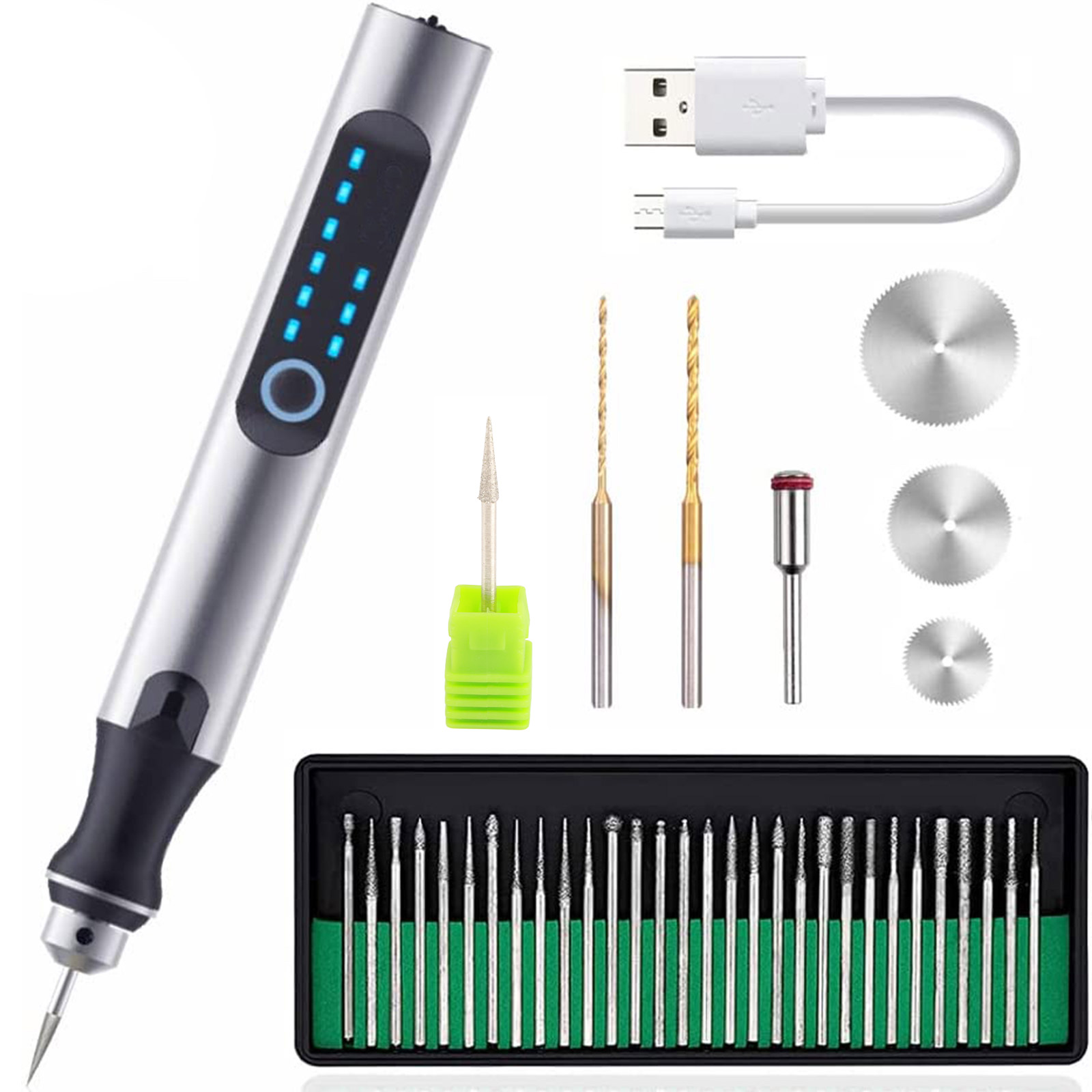 Professionelles Elektrisches Graviergerät-set Mit Geschwindigkeitsregelung Und Gravierstift Für Präzise Gravuren