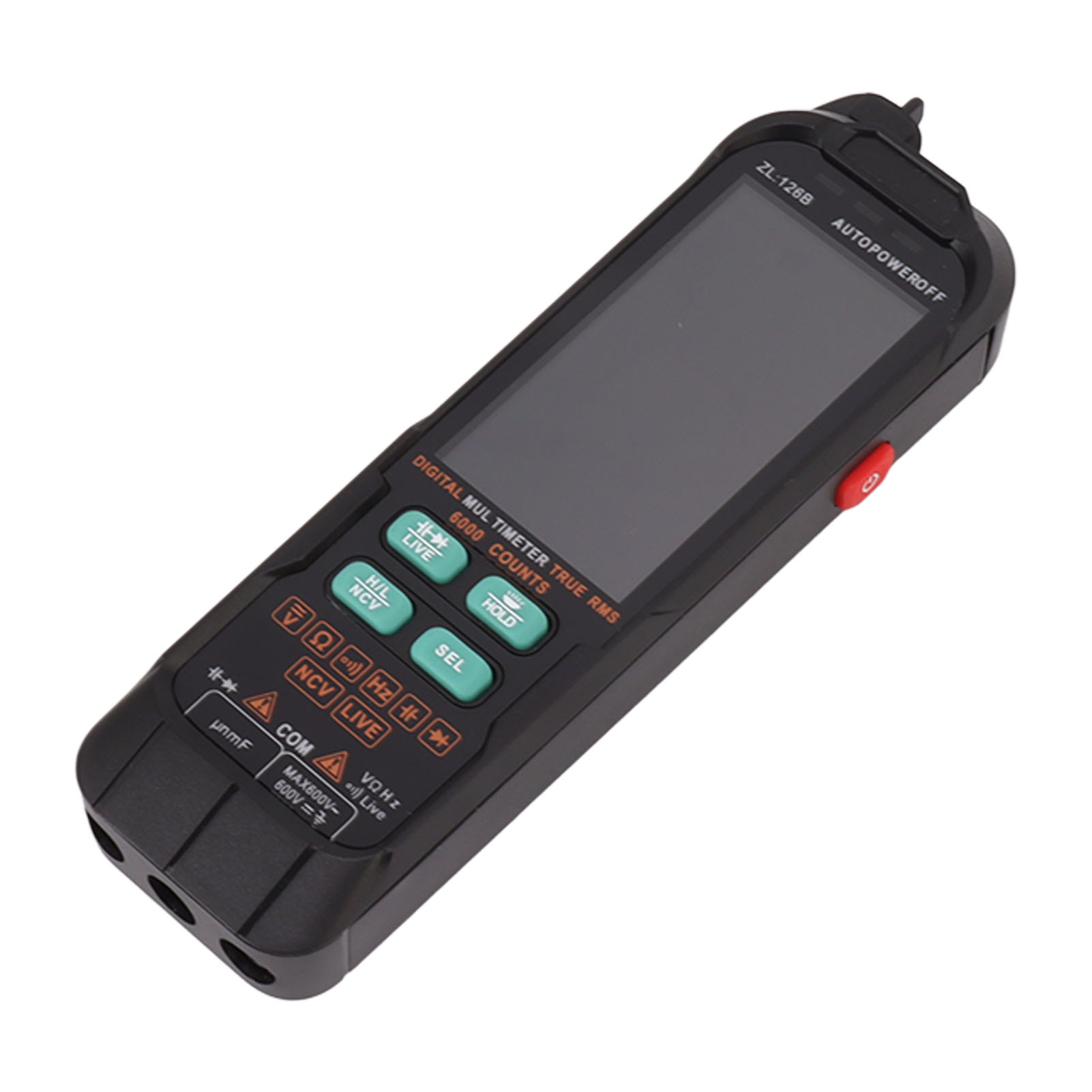 Intelligentes Digitales Multimeter 0-600v Ac/dc, Großes Hintergrundbeleuchtetes Display, Tragbarer Spannungsprüfer