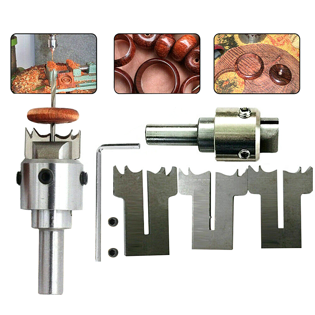 6-teiliges Diy-werkzeugset Zur Herstellung Von Holzringen, Inklusive Stahlbohrer Und Perlen – Ein Komplettes Set Zur Gestaltung Von Individuellem Schmuck.