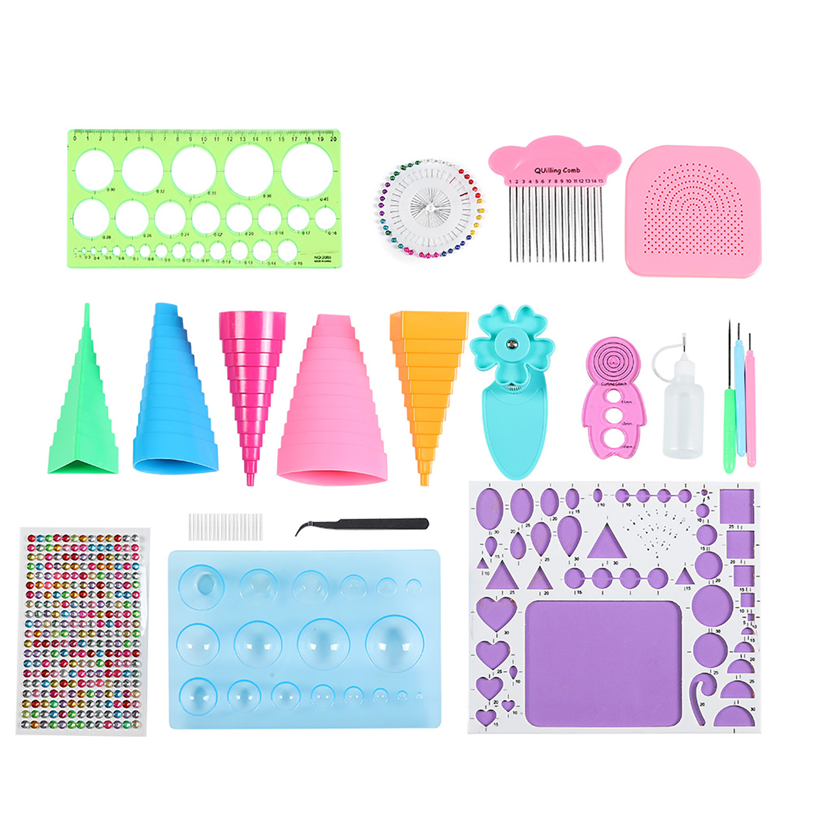 Handgemachtes Papierquilling-set, Kreatives Kartenwerkzeug Mit Pinzette, Perlen Und Nadel, Diy-scrapbooking-zubehör