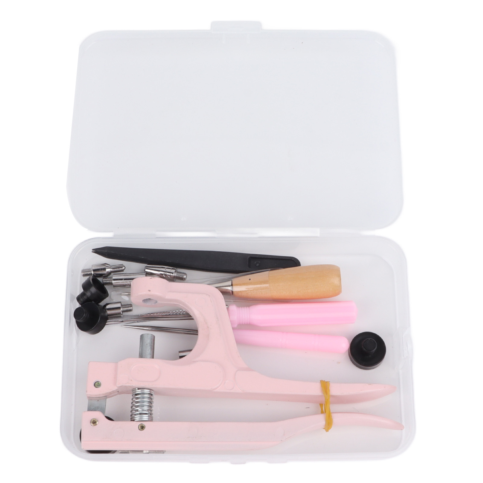 17-teiliges Set Mit Robuster Und Ergonomischer Druckknopfzange, 4 Clipgrößen (655, 633, 831, 201) Zum Nähen Und Basteln