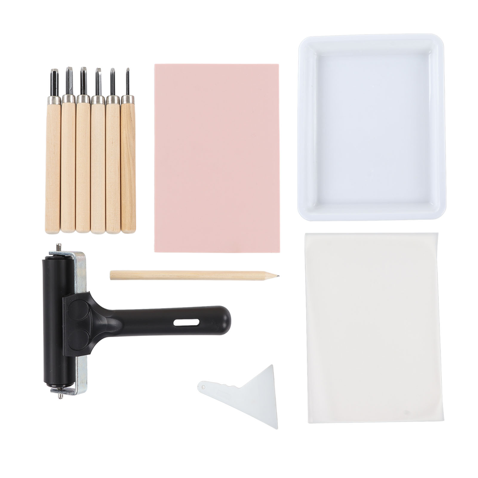 Stempelgravur-set, Verschiedene Schnitzmesser, Gravierblock, Flexible Walze, Gravierwerkzeuge Für Diy-kunst-anfänger