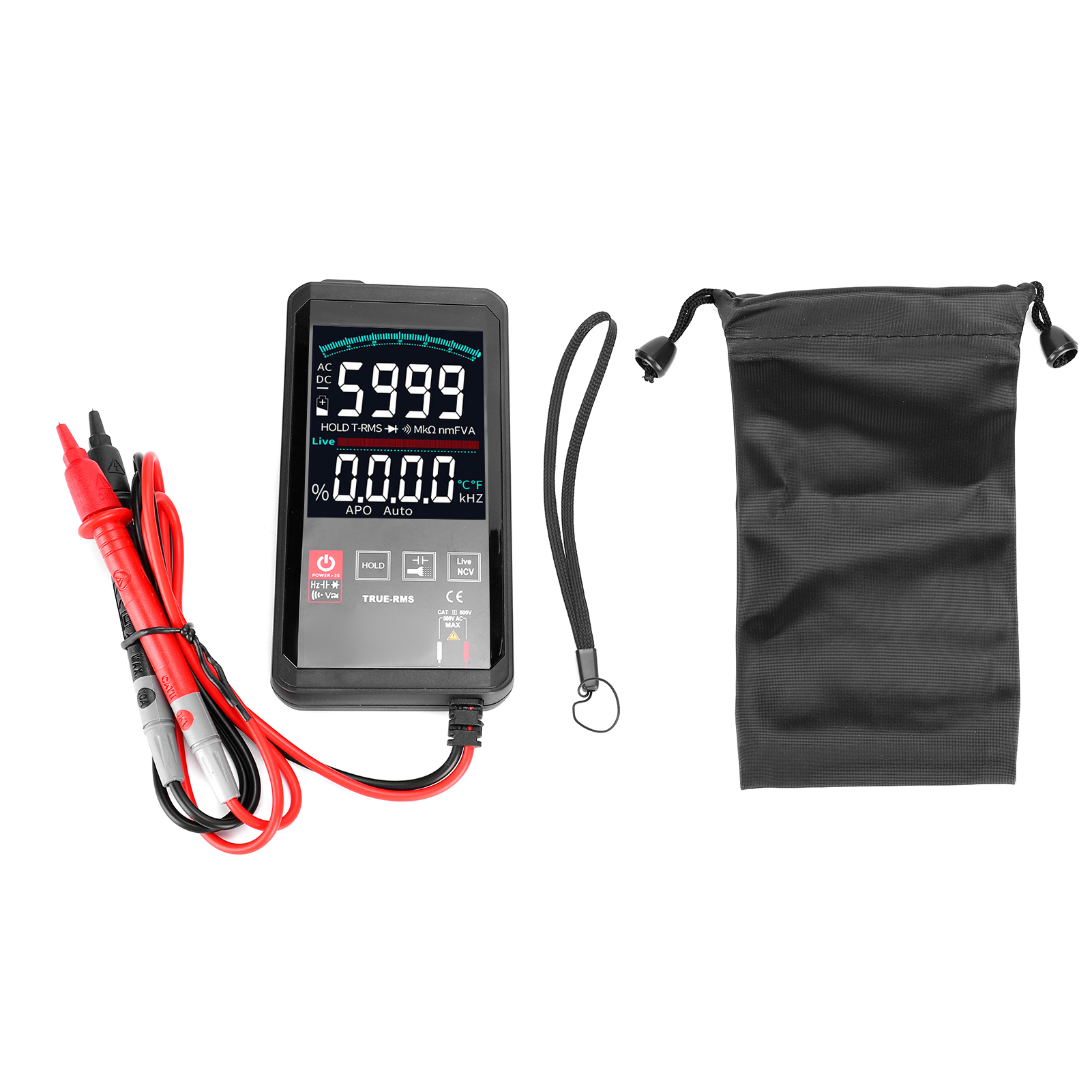 Hy128c Digitalmultimeter Mit Touch-taste, Hochpräziser Automatischer Messung, True-rms-wert