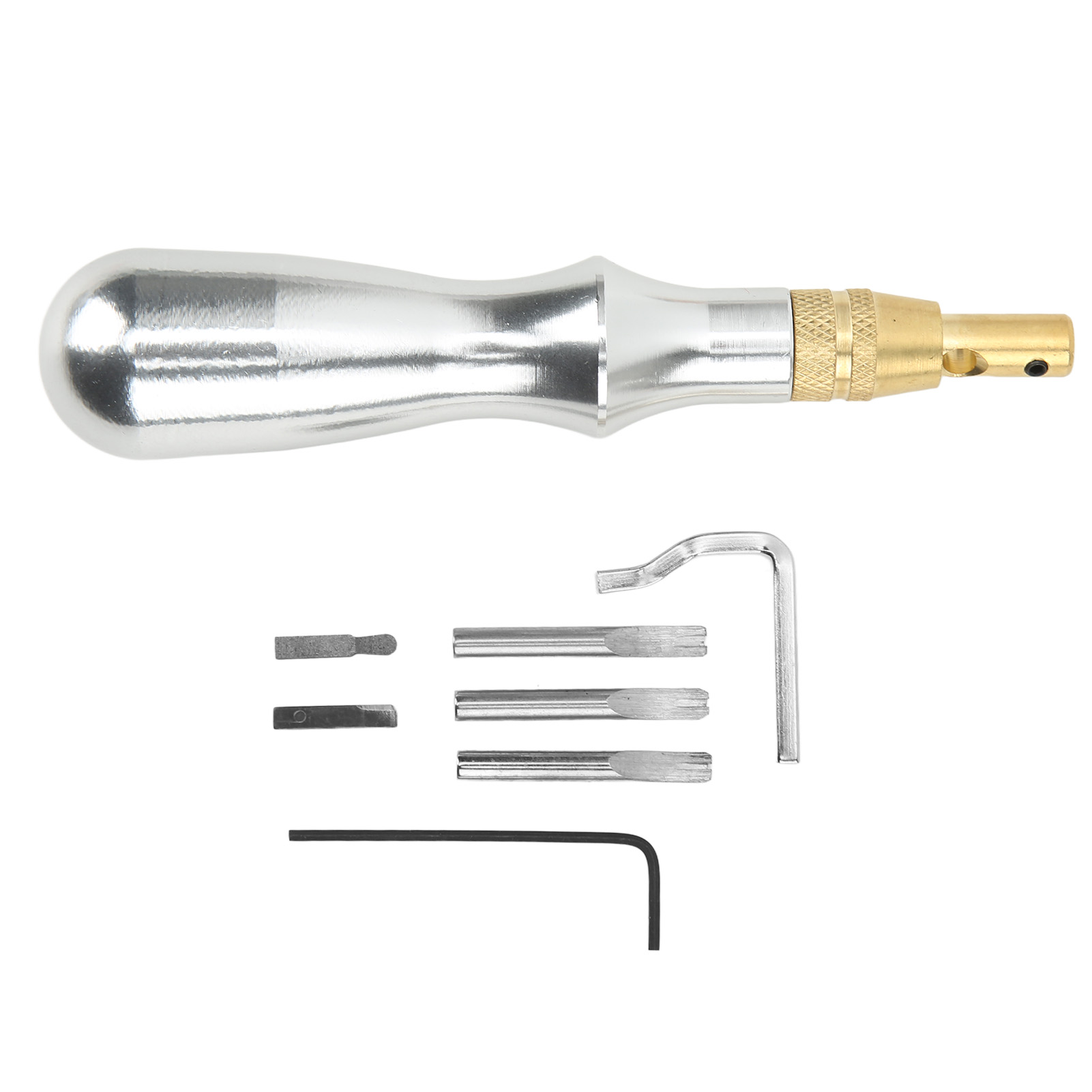 5-in-1 Multifunktions-lederschere, Aluminiumgriff, Nahtrisse, Diy-lederhandwerkswerkzeug