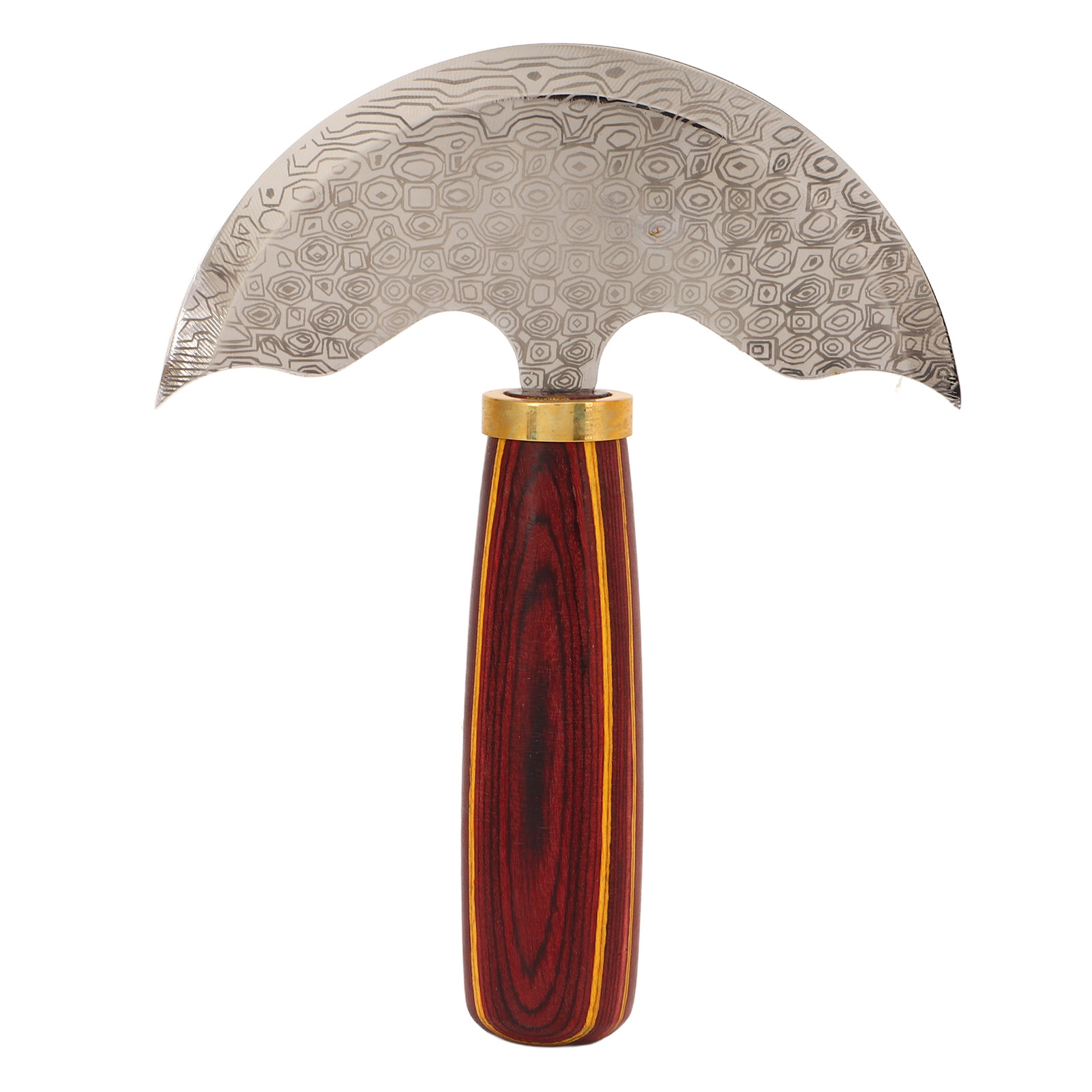 Runde Ledermesser Mit Hochharten, Scharfen Klingen Und Polierten Hartholzgriffen Für Heimwerkerprojekte