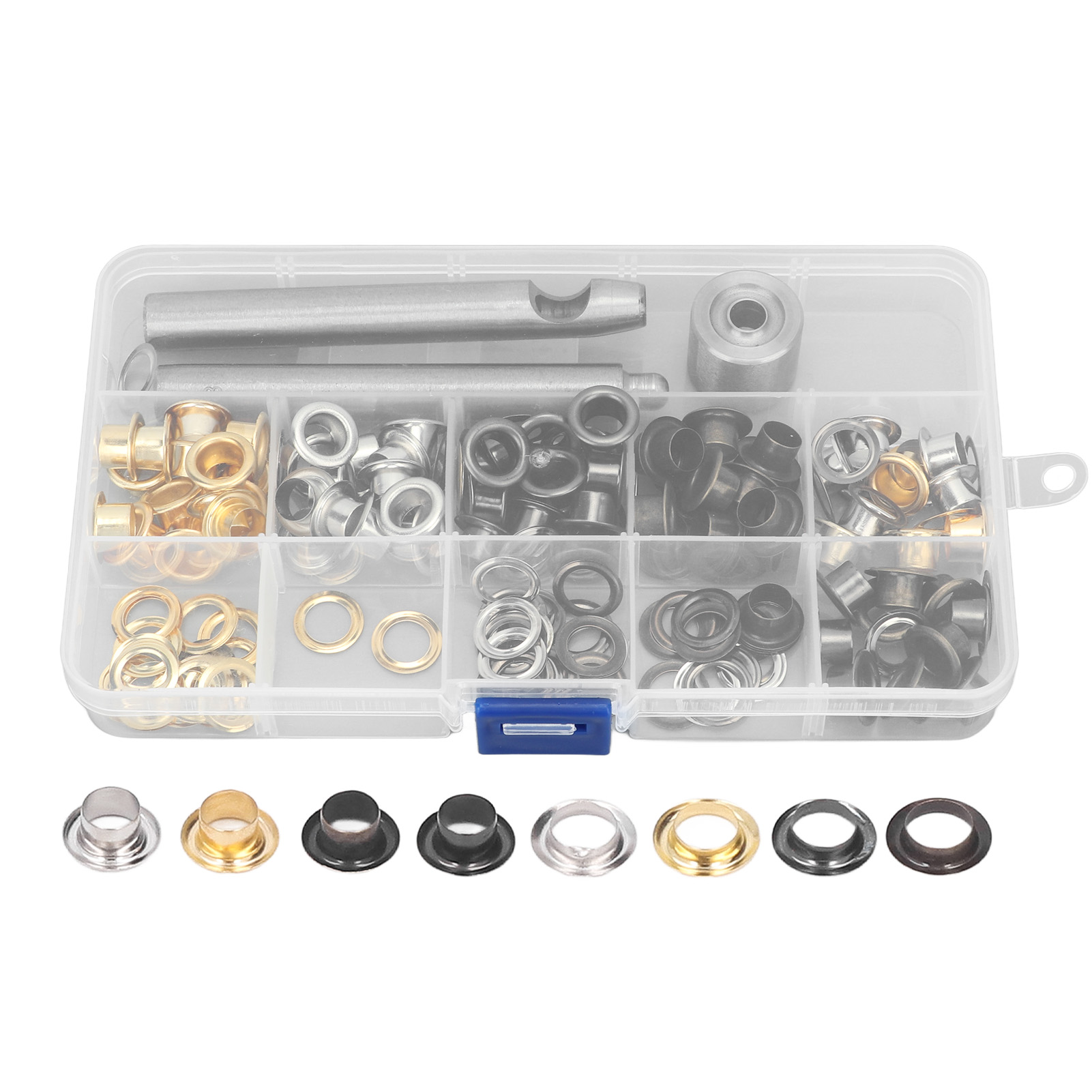 Ösen-set (8 Mm) – 160 Metallösen In 4 Farben, Rostfrei, Für Leder, Reparatur Und Dekoration