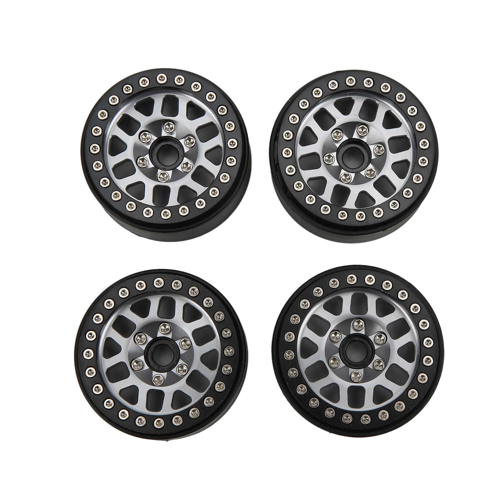 Satz Mit 4 1,9-zoll-aluminiumfelgen Mit Beadlock Für Axial Scx10 90046, Titan-rc-crawler-car-teile
