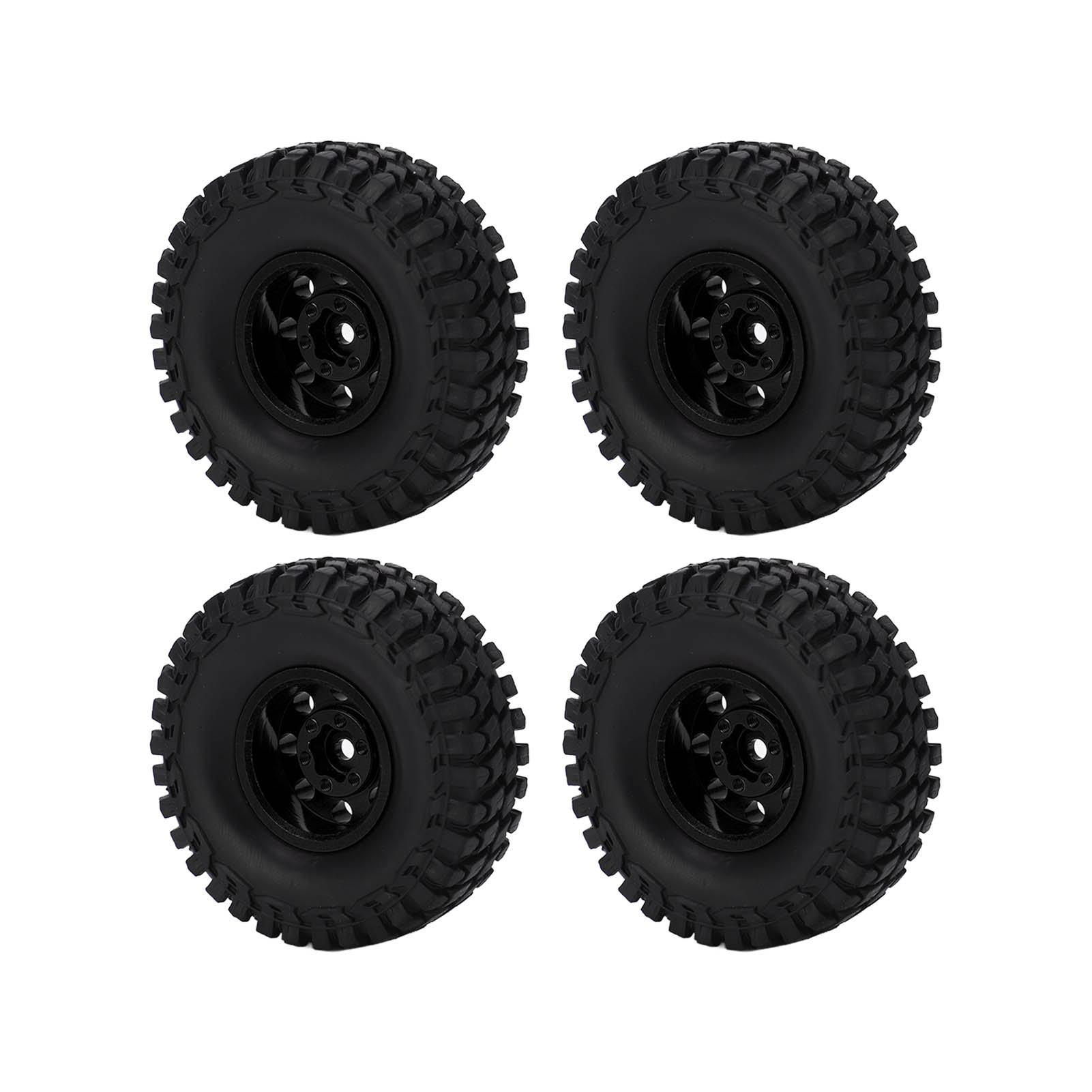 Stück 55 Mm Aluminiumlegierungs-vierkantreifen Mit 8-loch-radnabe Für Axial Scx24 1/24 Rc-car, Schwarze Ersatzteile