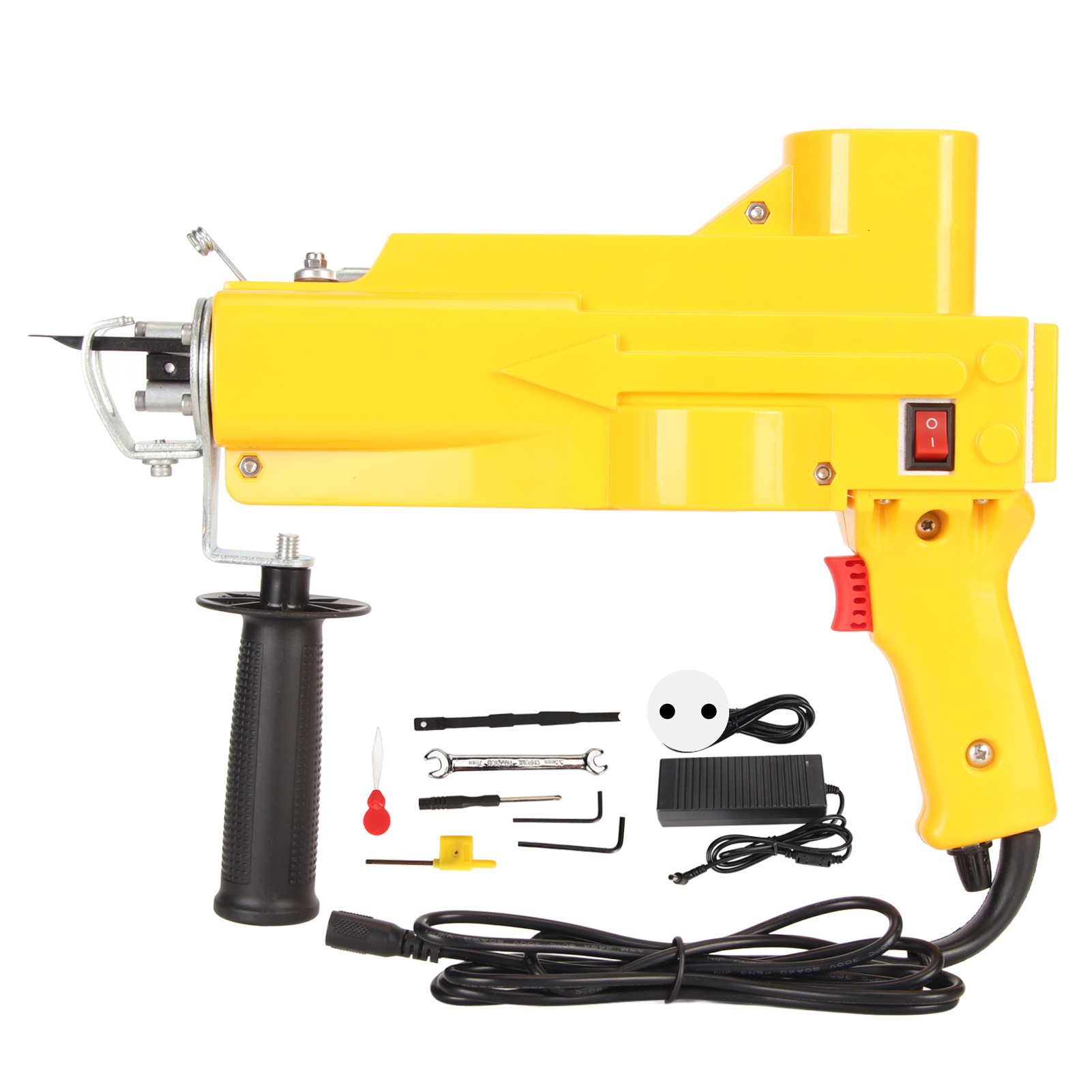2-in-1-tuftingpistole, Schneide- Und Schlaufenfunktion, 40 Stiche/sekunde, Verstellbare Tuftingmaschine, 100–240 V, Eu-stecker, Orange