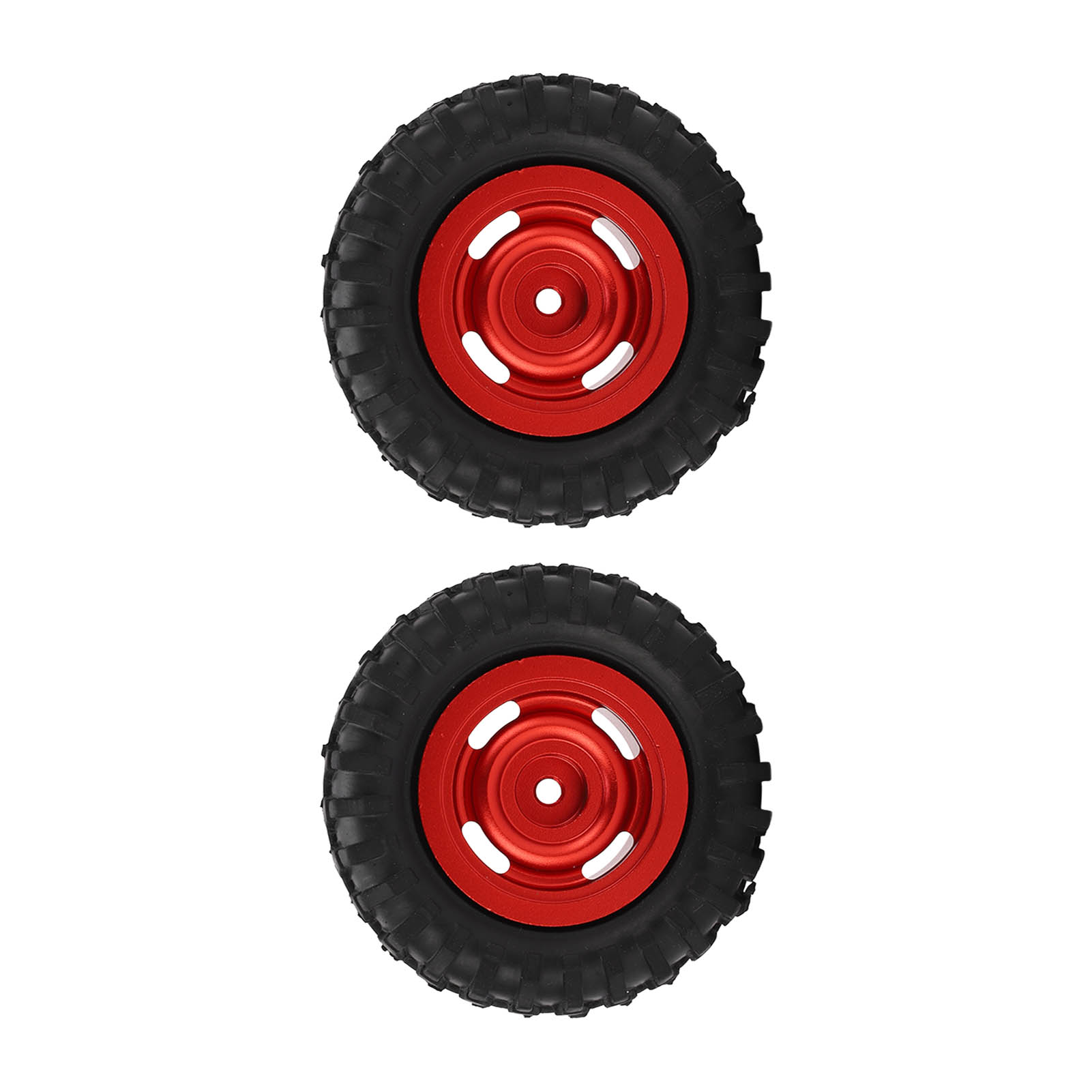 X 55-mm-gummireifen + 4 X 4-loch-naben Aus Aluminiumlegierung Für Axial Scx24 1/24 Rc-car-ersatzteile, Rot