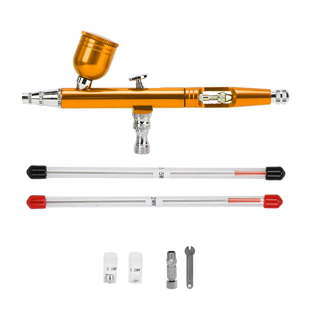 Airbrush-pistole Mit Externer Abzugseinstellung Für Diy-malerei, Werbe-t-shirts (gold)