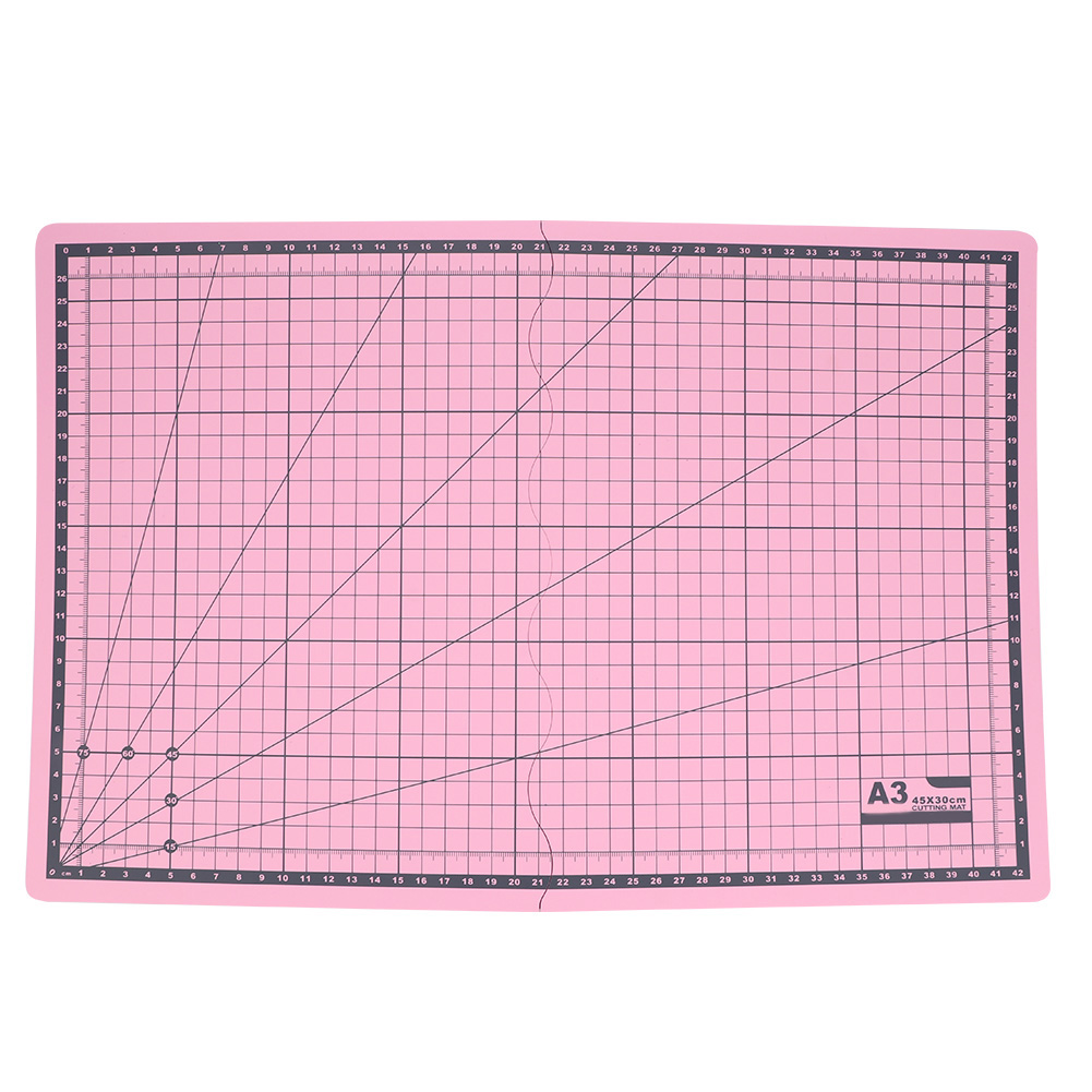 Set Mit 2 Faltbaren A3-schneidebrettern, Selbstheilender Weißer Kern Aus Pvc-verbundmaterial Für Heimwerker- Und Bastelarbeiten (rosa)