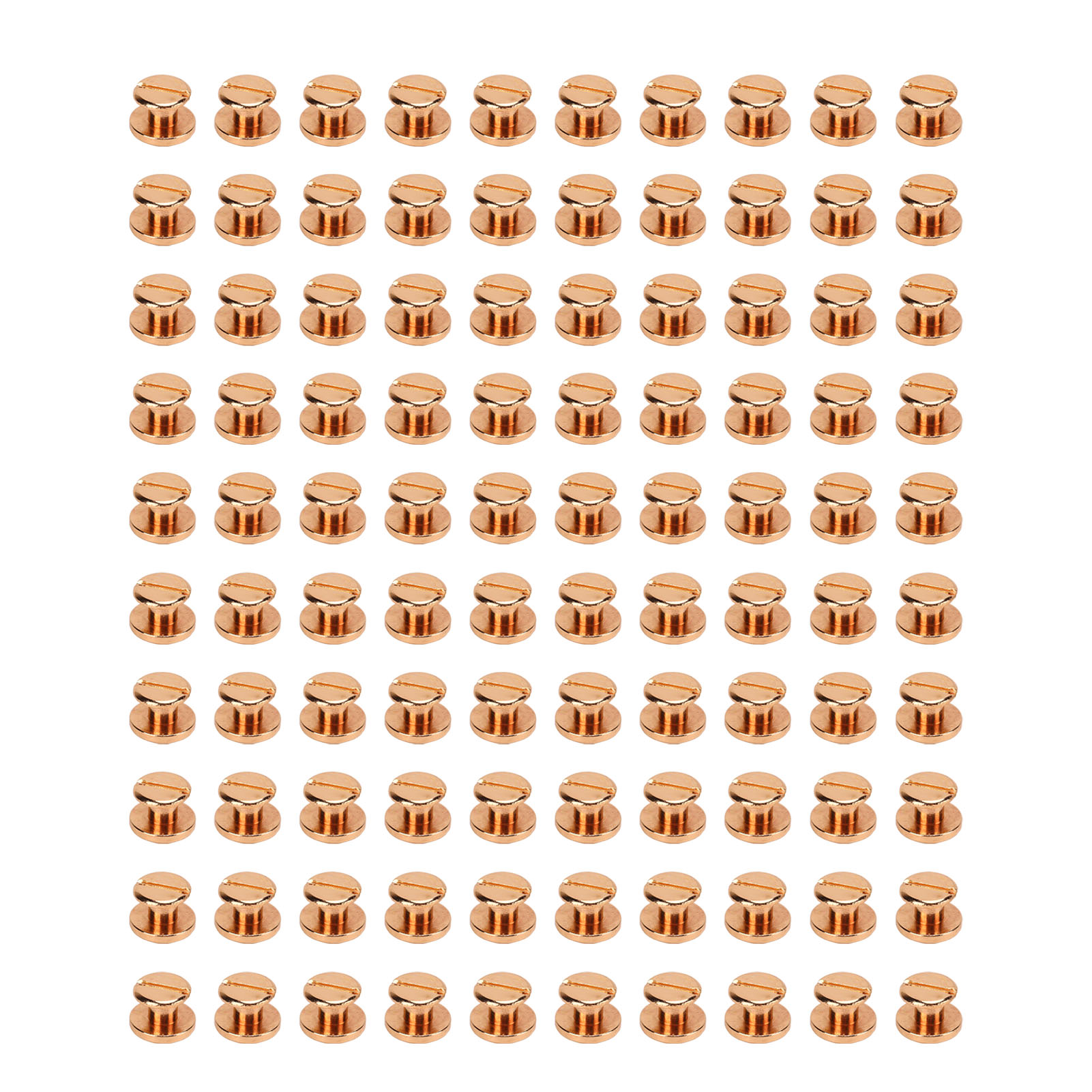 200-teiliges Bindeschrauben-set, 9 X 5 Mm, Dickes Und Robustes Messing, Gleichmäßige Beschichtung, Für Fotoalben, Goldfarben