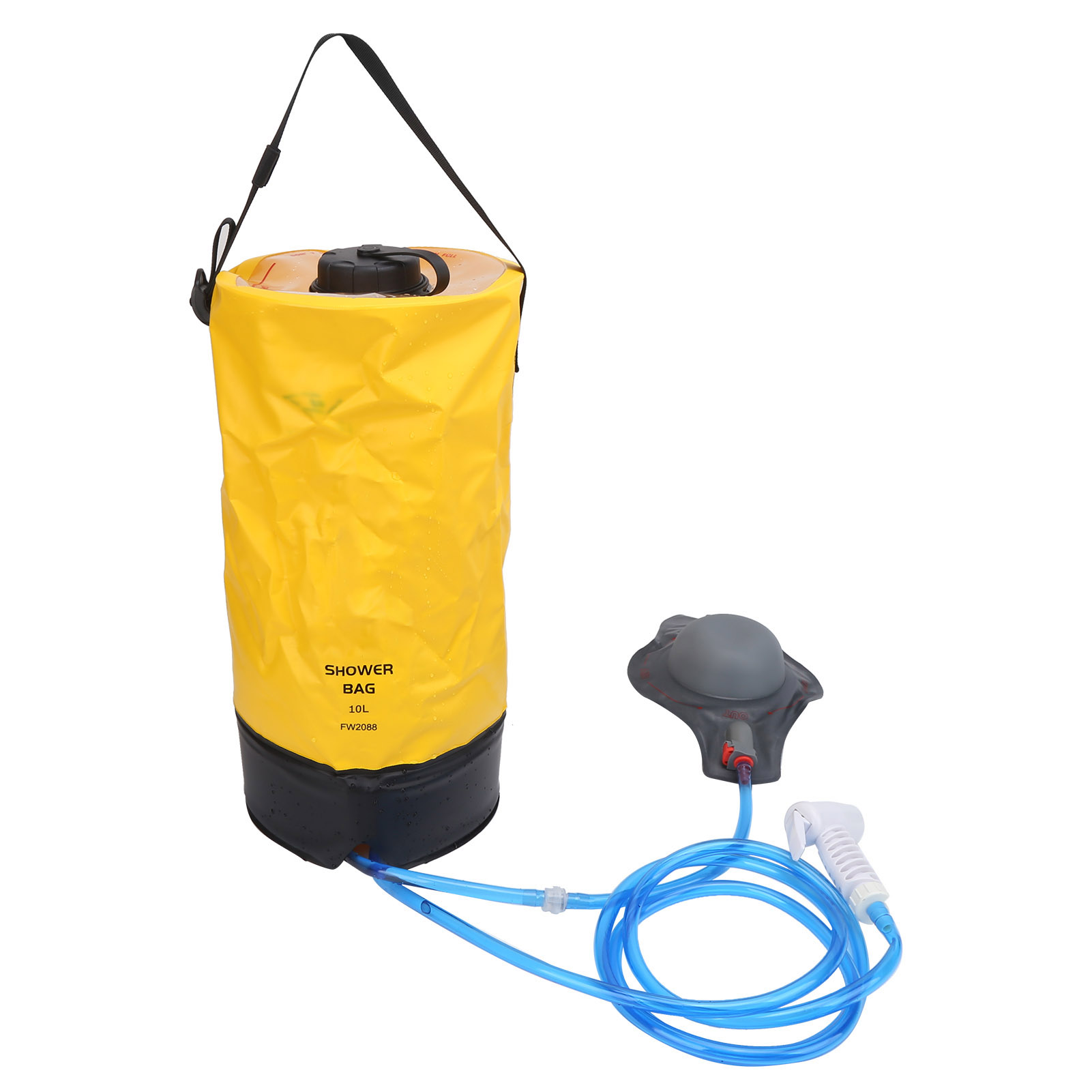 10l Faltbarer, Wasserdichter Duschbeutel Aus Pvc Für Camping, Reisen Und Wandern – Gelb