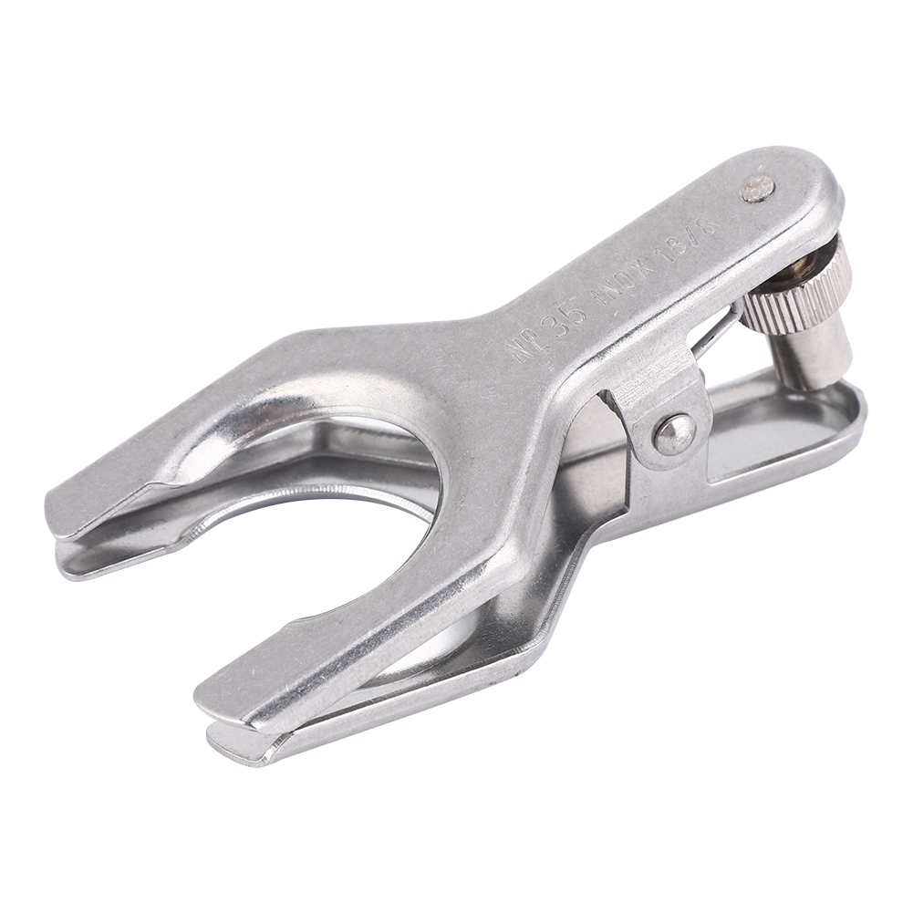 Laborklemme Aus Edelstahl Nr. 35 Mit Glaskugel, Klemme Für Röhrchen Und Halterungen