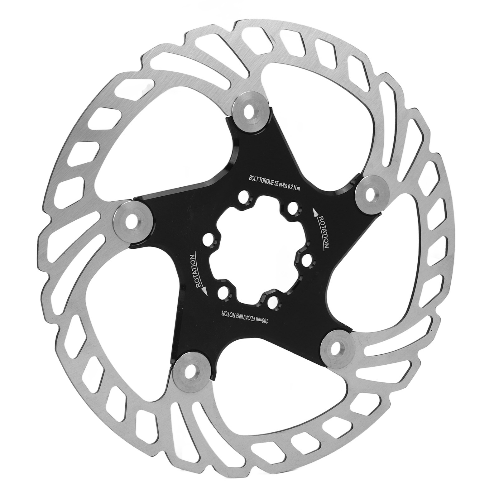 Leichte Fahrrad-scheibenbremsscheibe Mit Wärmeableitung, Schwimmend Gelagert, Für Rennrad Und Mountainbike, 6-loch, 180 Mm/7,1 Zoll